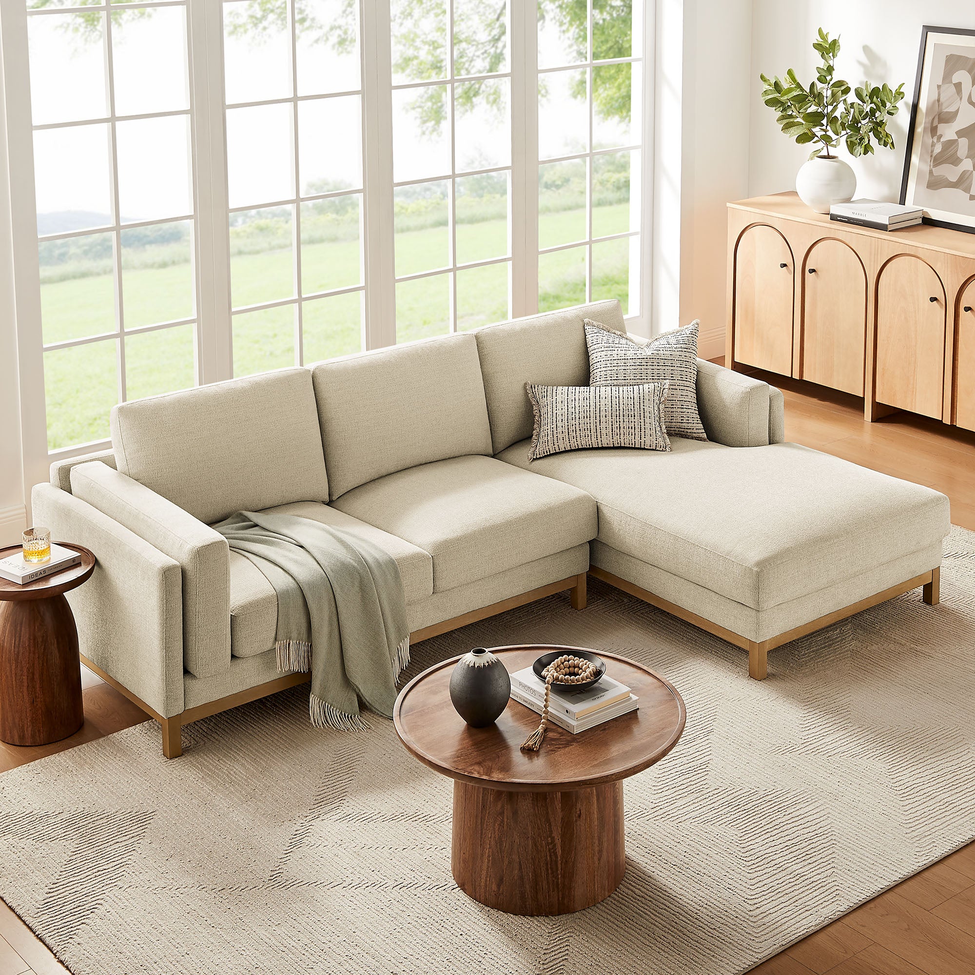 Roscoe Right-Facing Fabric Sectional Sofa with Chaise by Modway - Image 5
