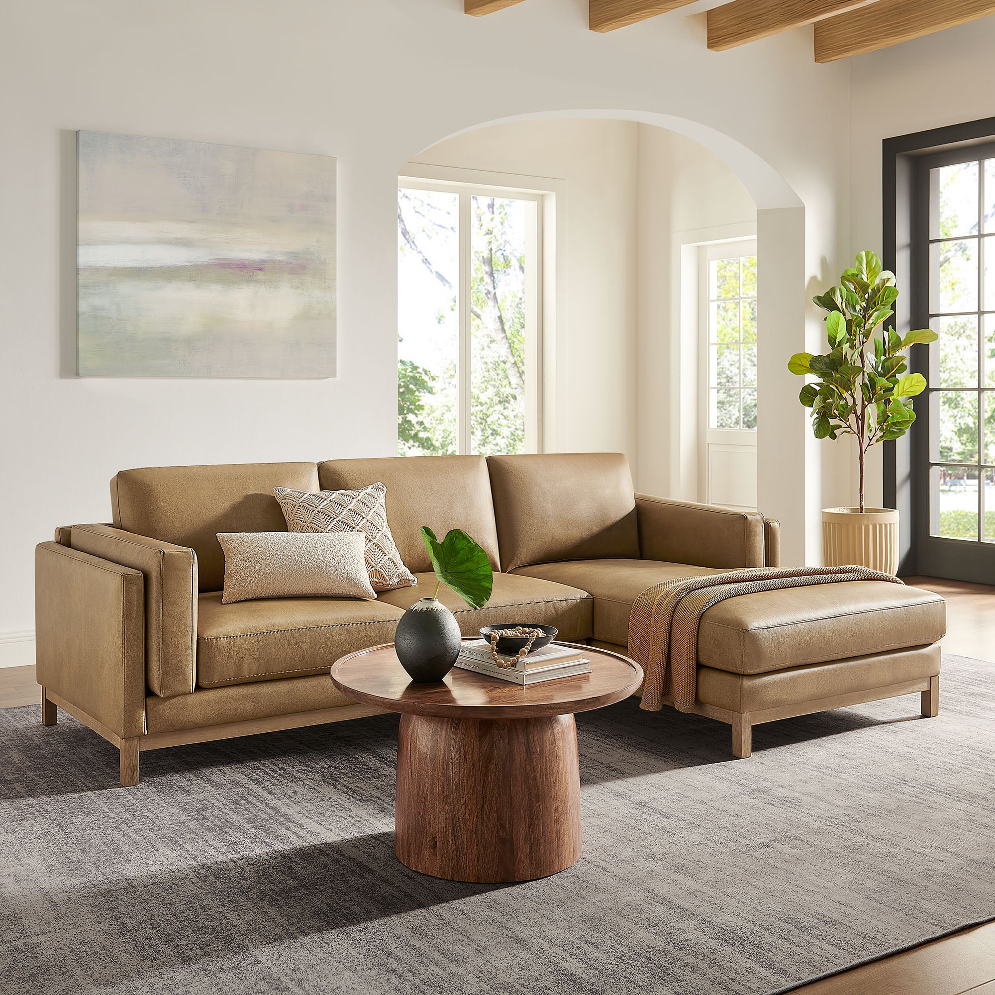 Roscoe Right-Facing Vegan Leather Sectional Sofa with Chaise by Modway - Image 10