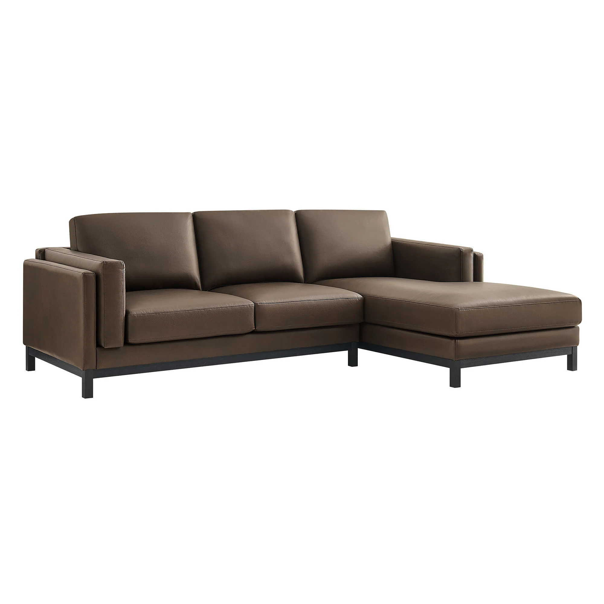 Roscoe Right-Facing Vegan Leather Sectional Sofa with Chaise by Modway - Image 2