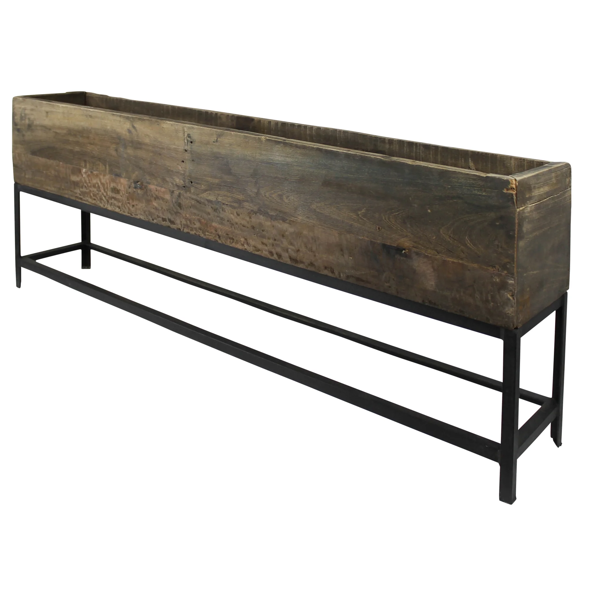 Roscoe Trough, Wood & Iron By HomArt - Image 2