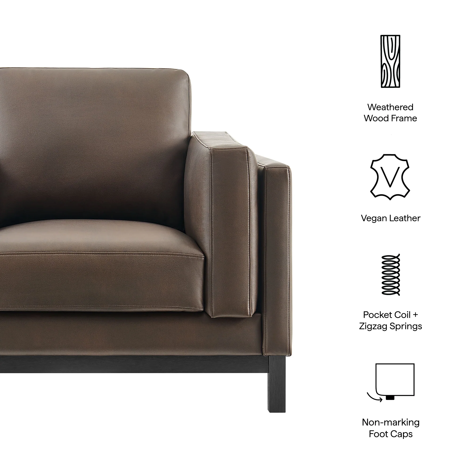 Roscoe Vegan Leather Armchair by Modway - Image 10