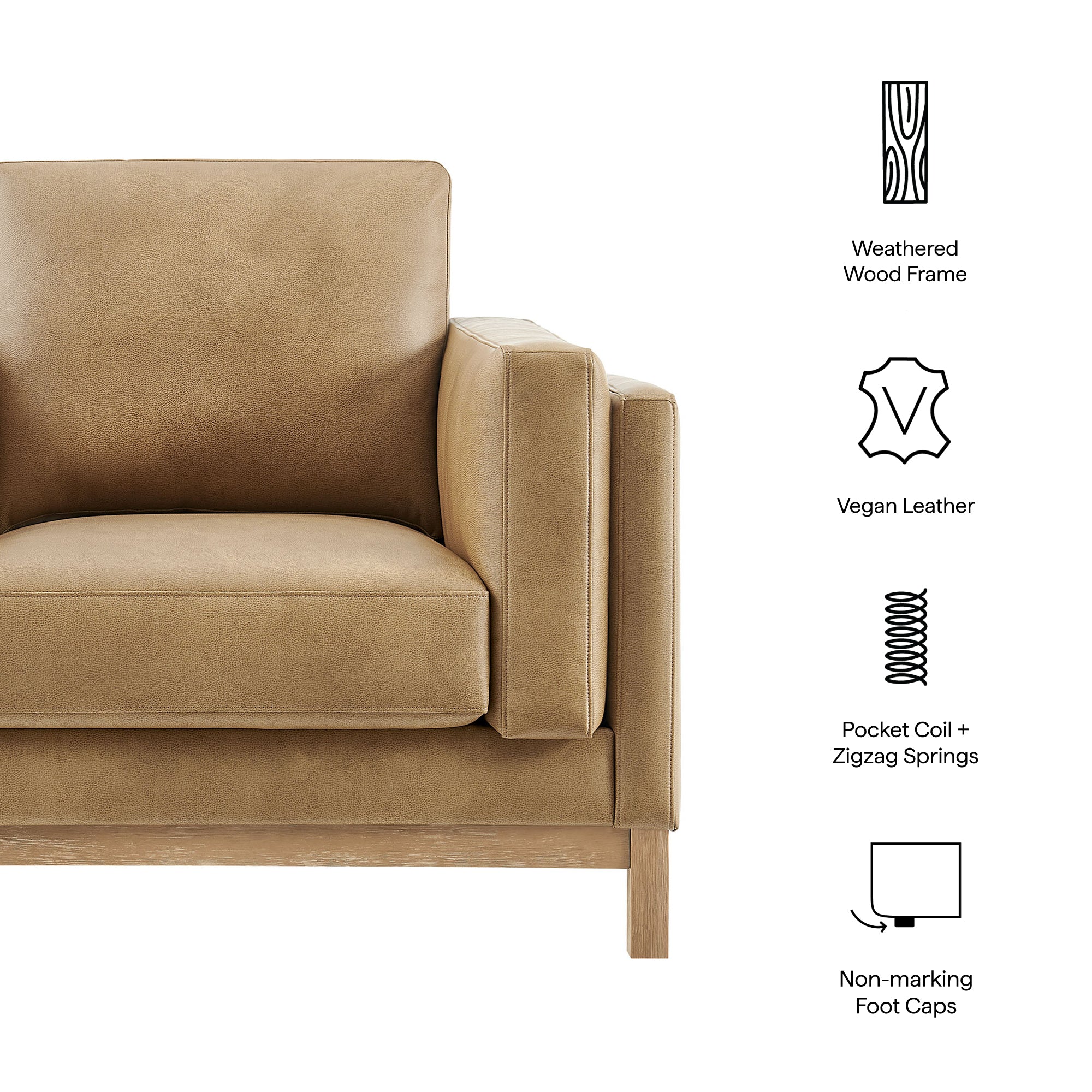 Roscoe Vegan Leather Armchair by Modway - Image 20