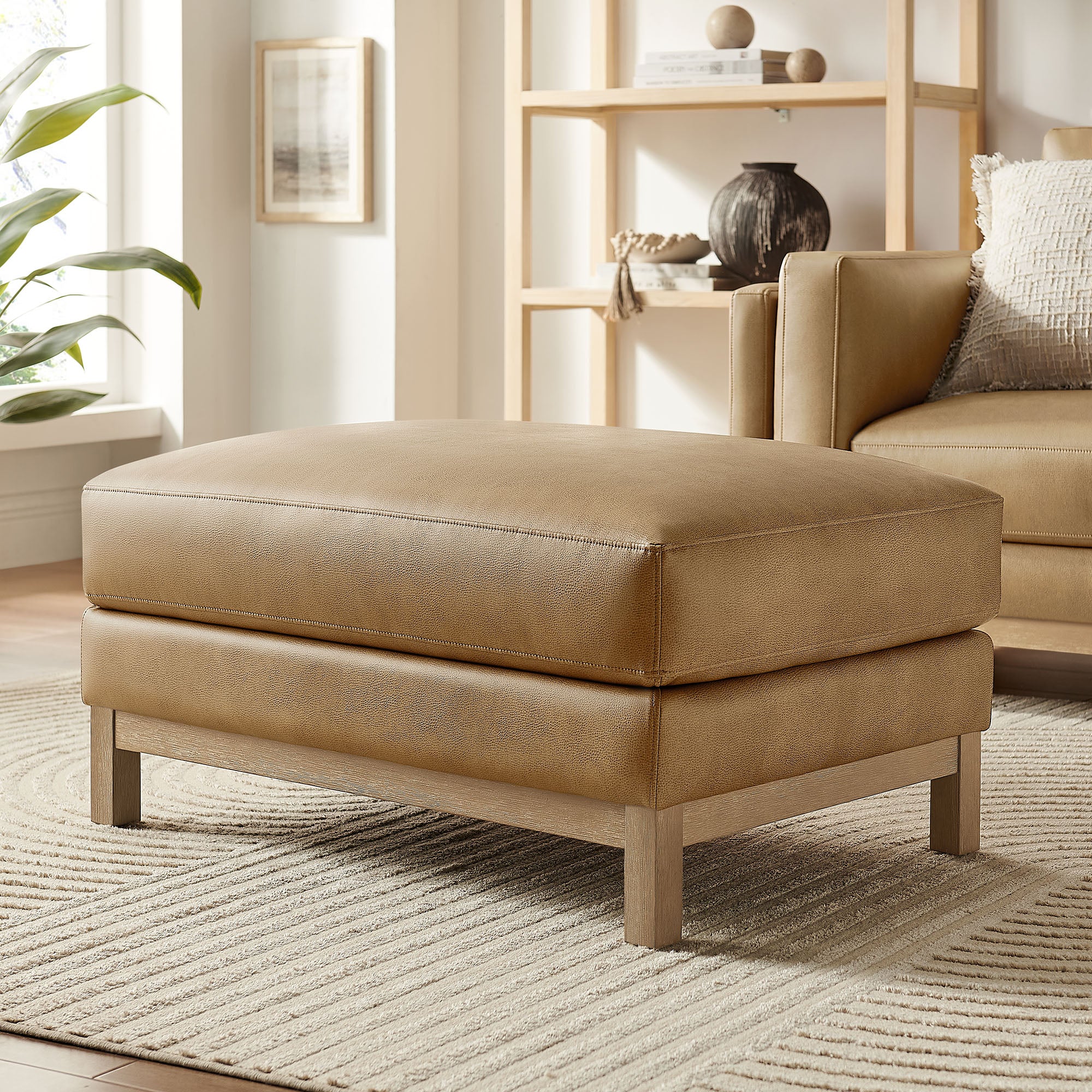 Roscoe Vegan Leather Ottoman by Modway - Image 17