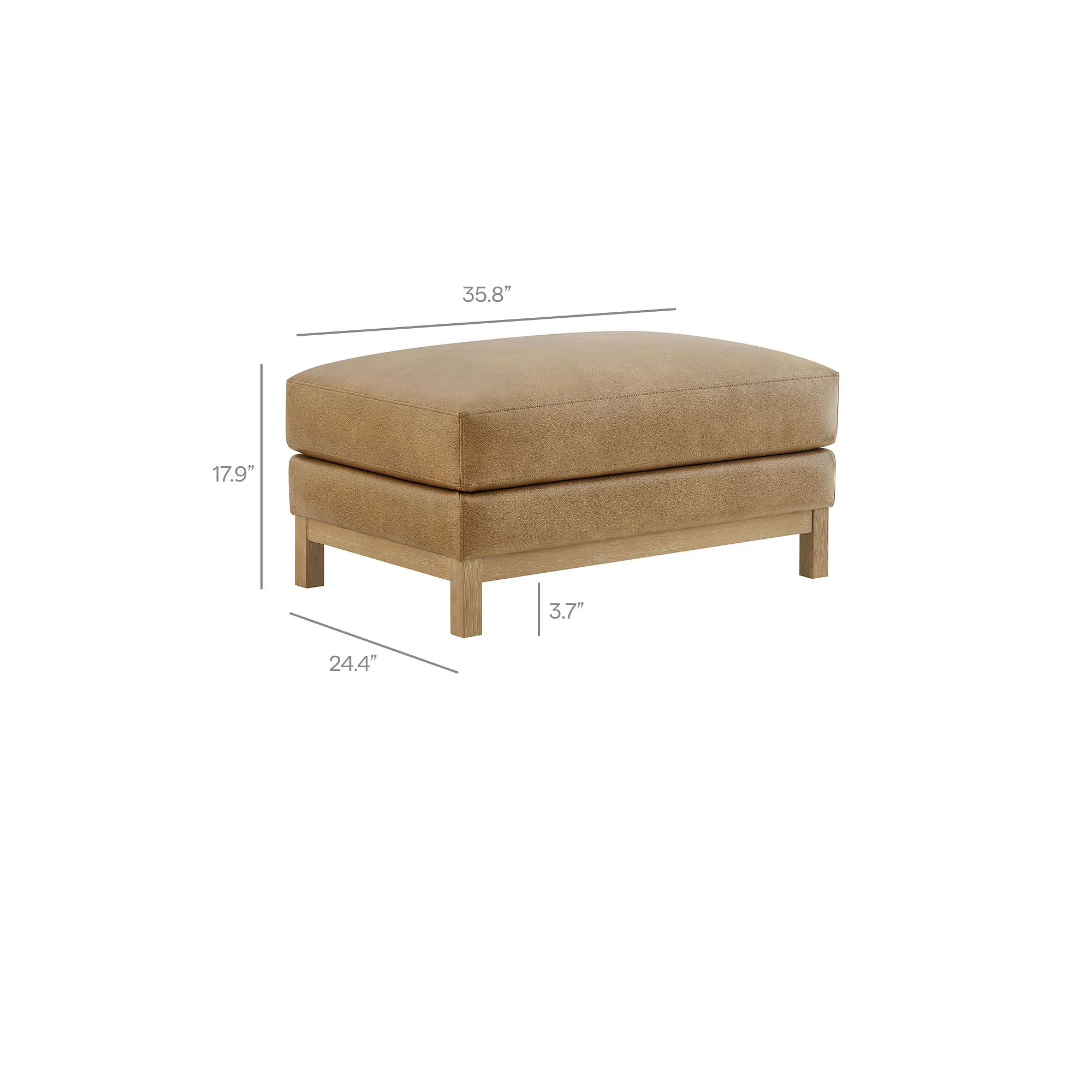 Roscoe Vegan Leather Ottoman by Modway - Image 19