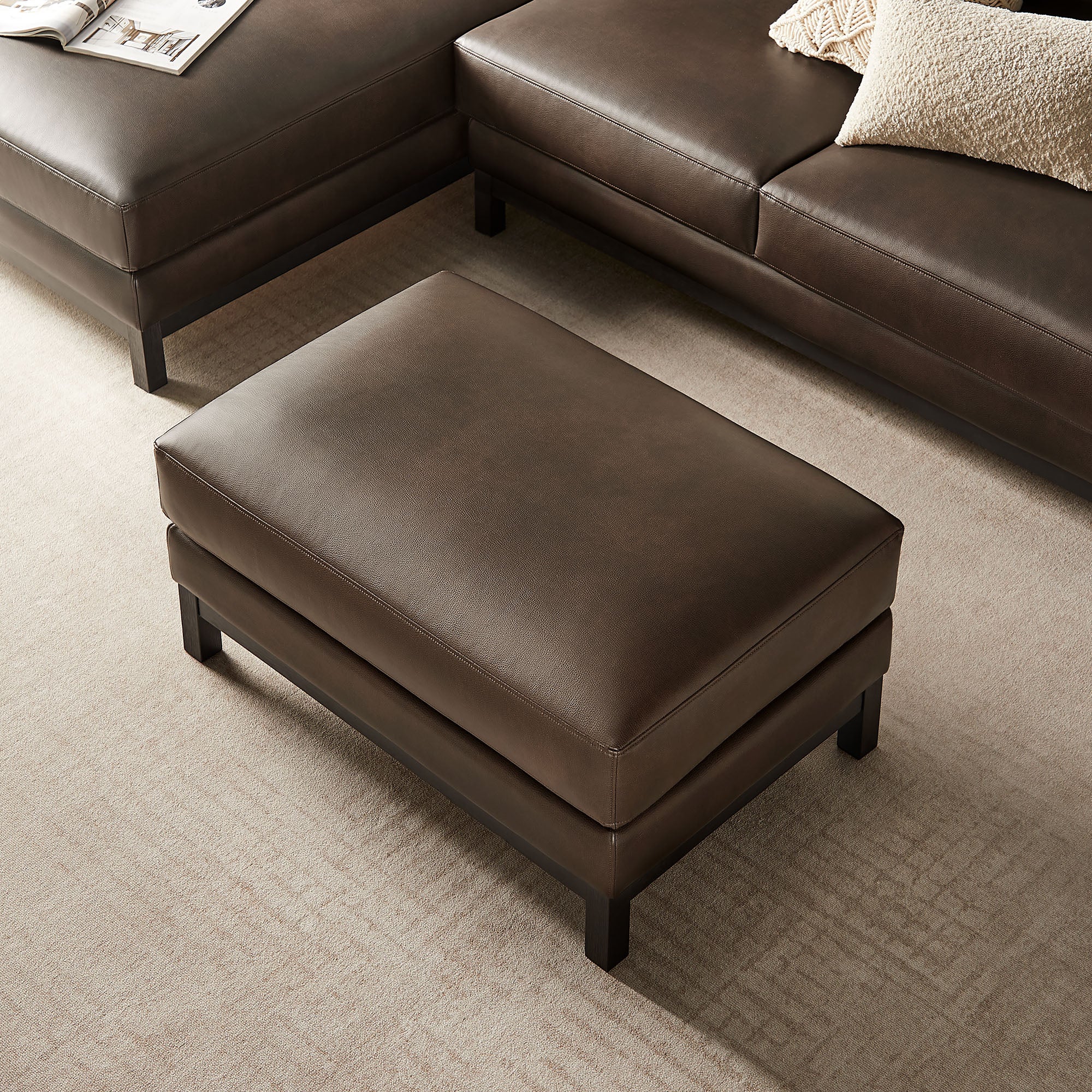 Roscoe Vegan Leather Ottoman by Modway - Image 8