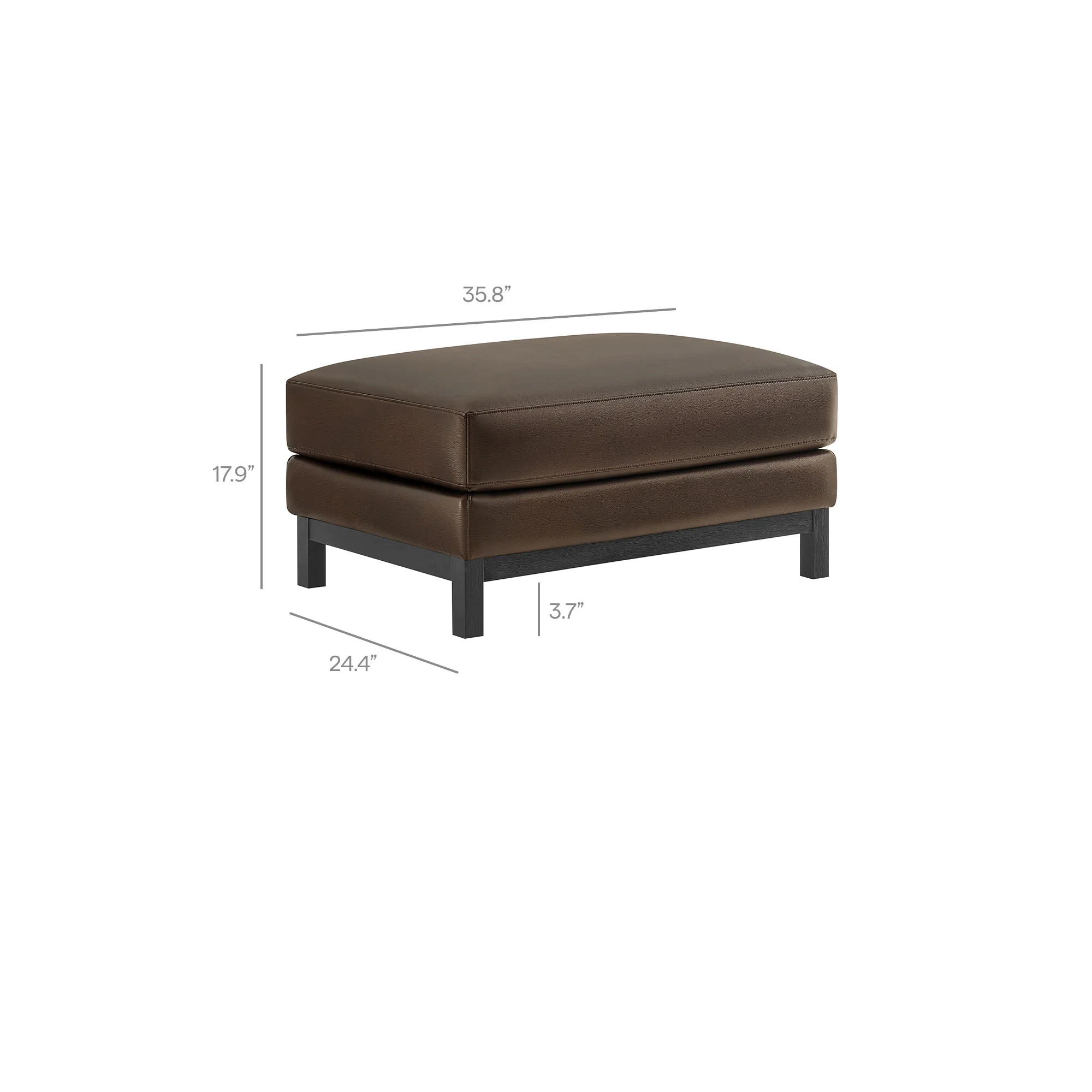 Roscoe Vegan Leather Ottoman by Modway - Image 9