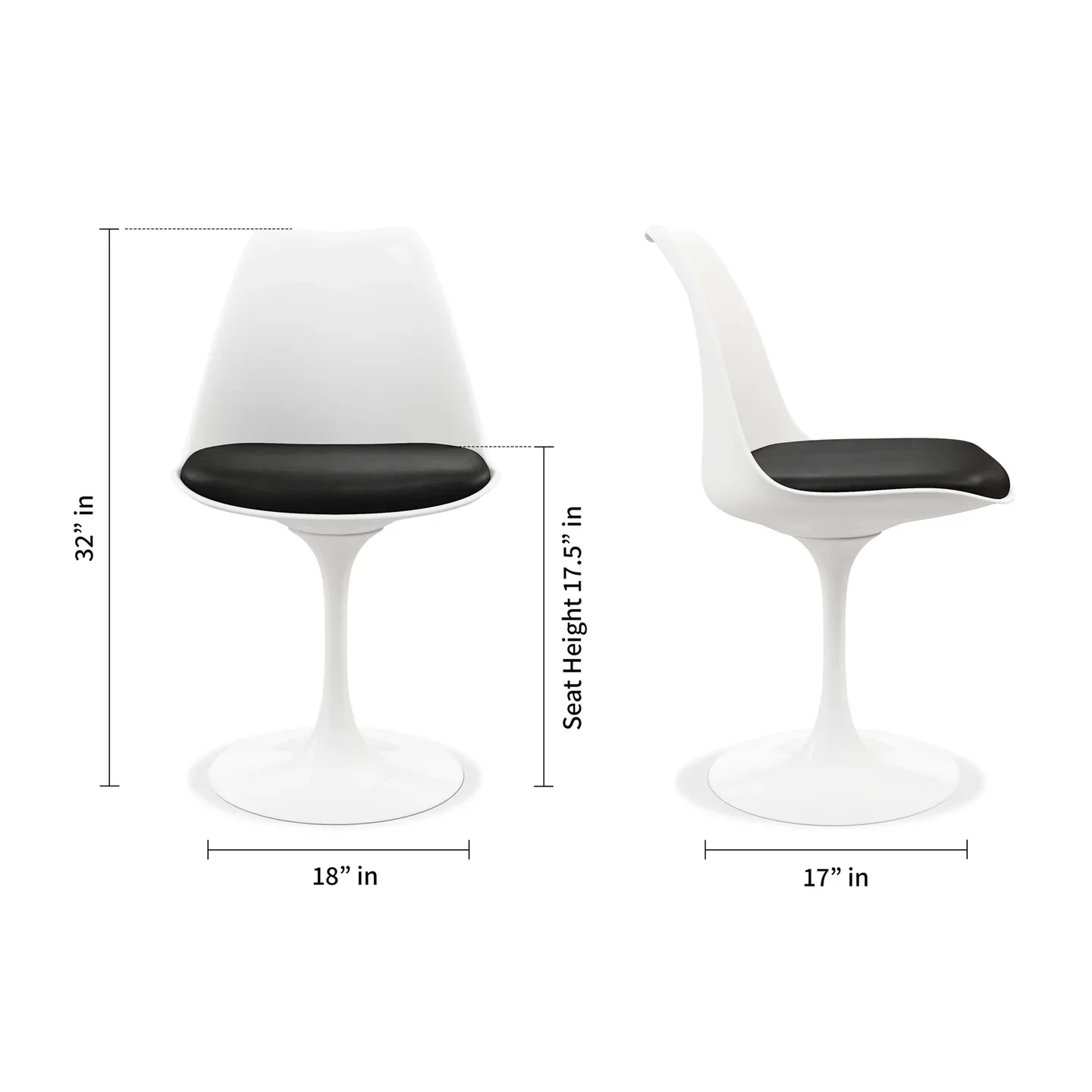 Rose Dining Chair - Black By World Modern Design - Image 7