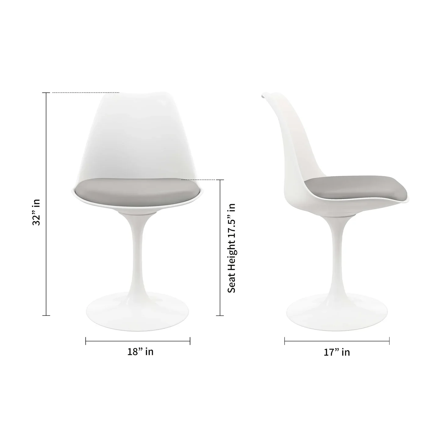 Rose Dining Chair - Gray By World Modern Design - Image 7
