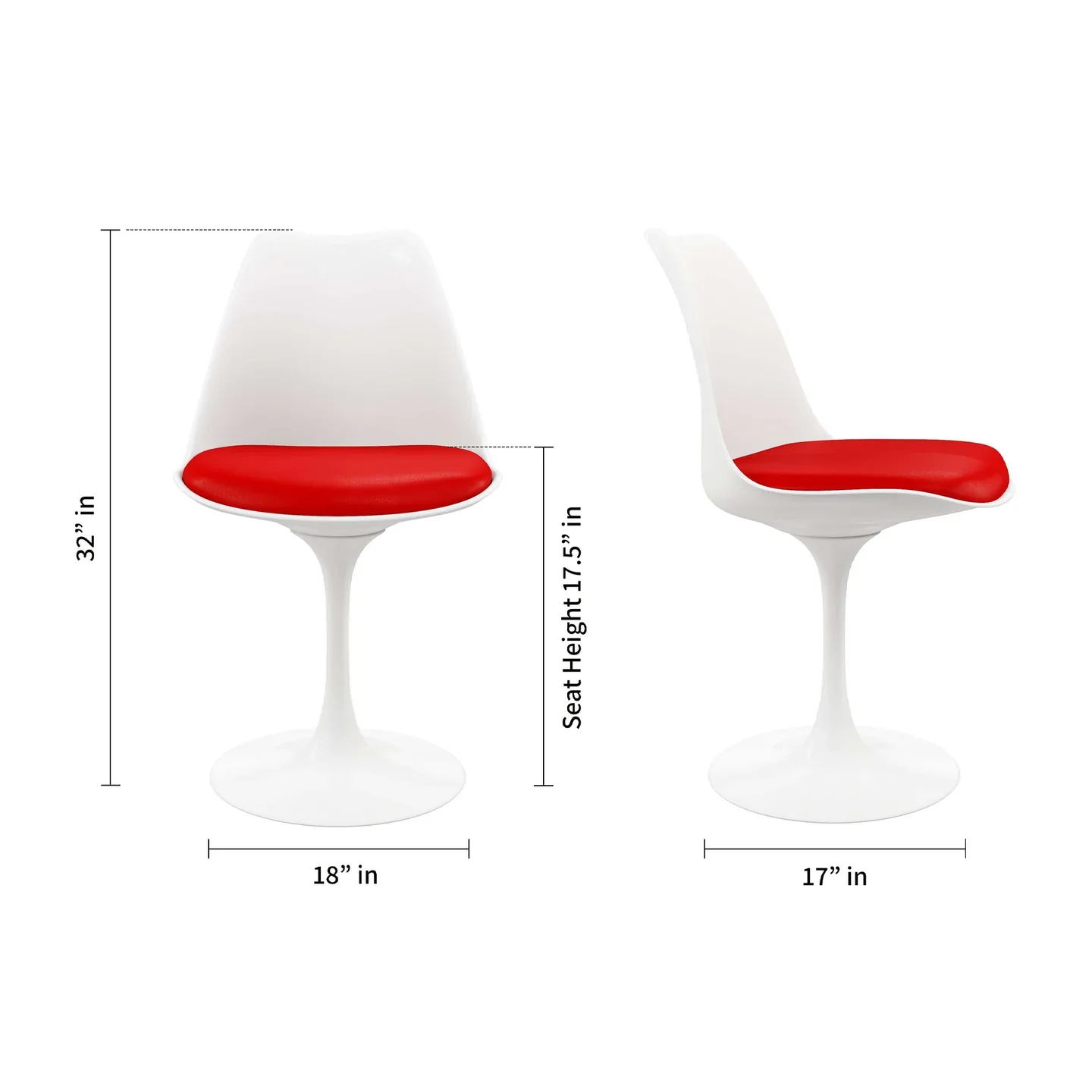 Rose Dining Chair - Red By World Modern Design - Image 8