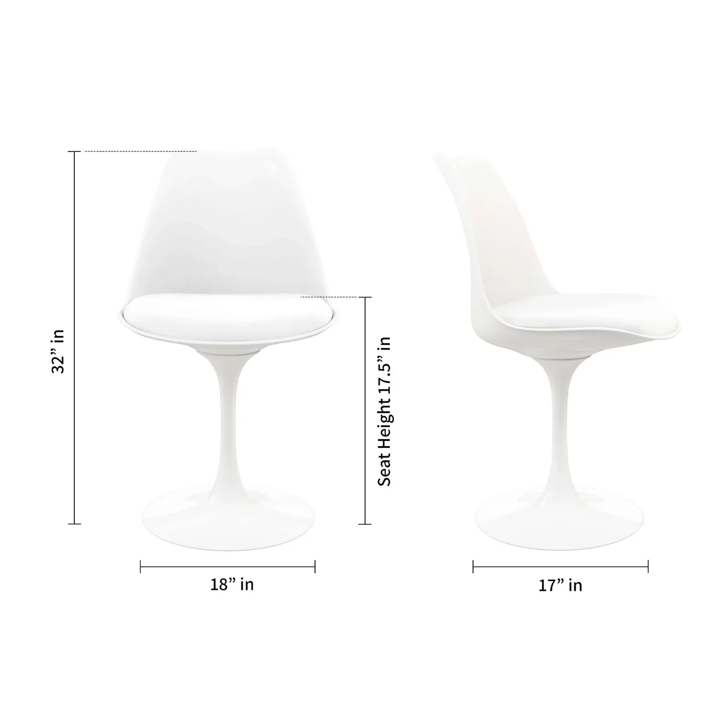 Rose Dining Chair - White By World Modern Design - Image 8