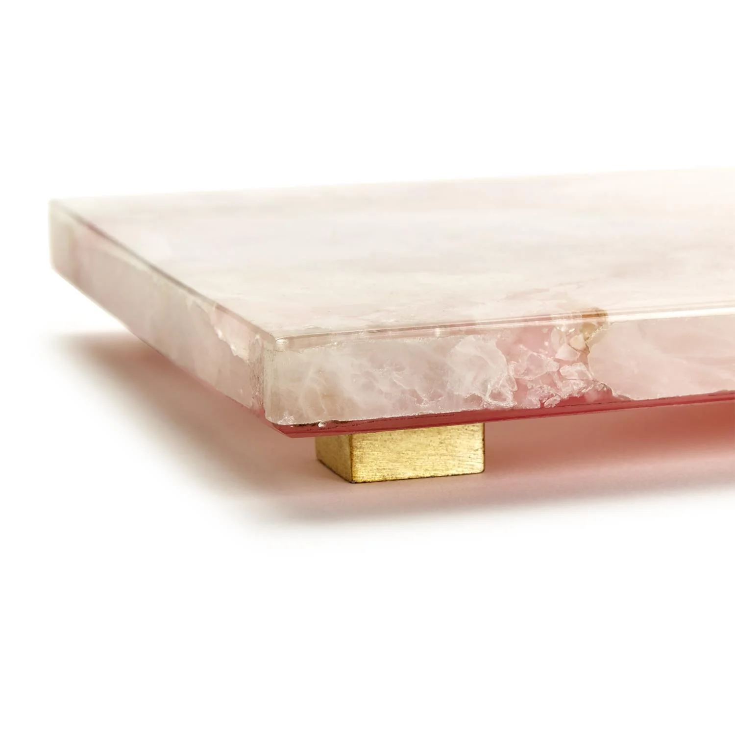 Rose Quartz Decorative Footed Tray Set Of 3 By Tozai Home - Image 3