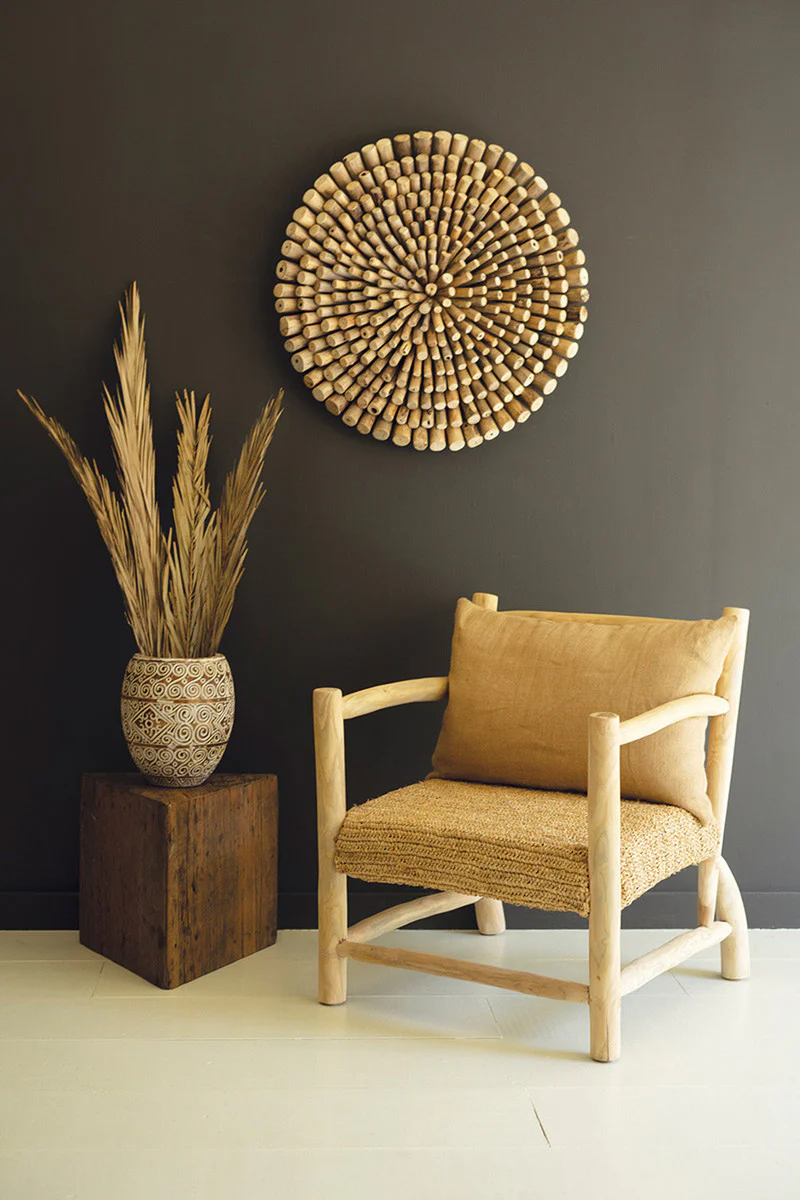 Round Driftwood Wall Art By Kalalou - Image 3