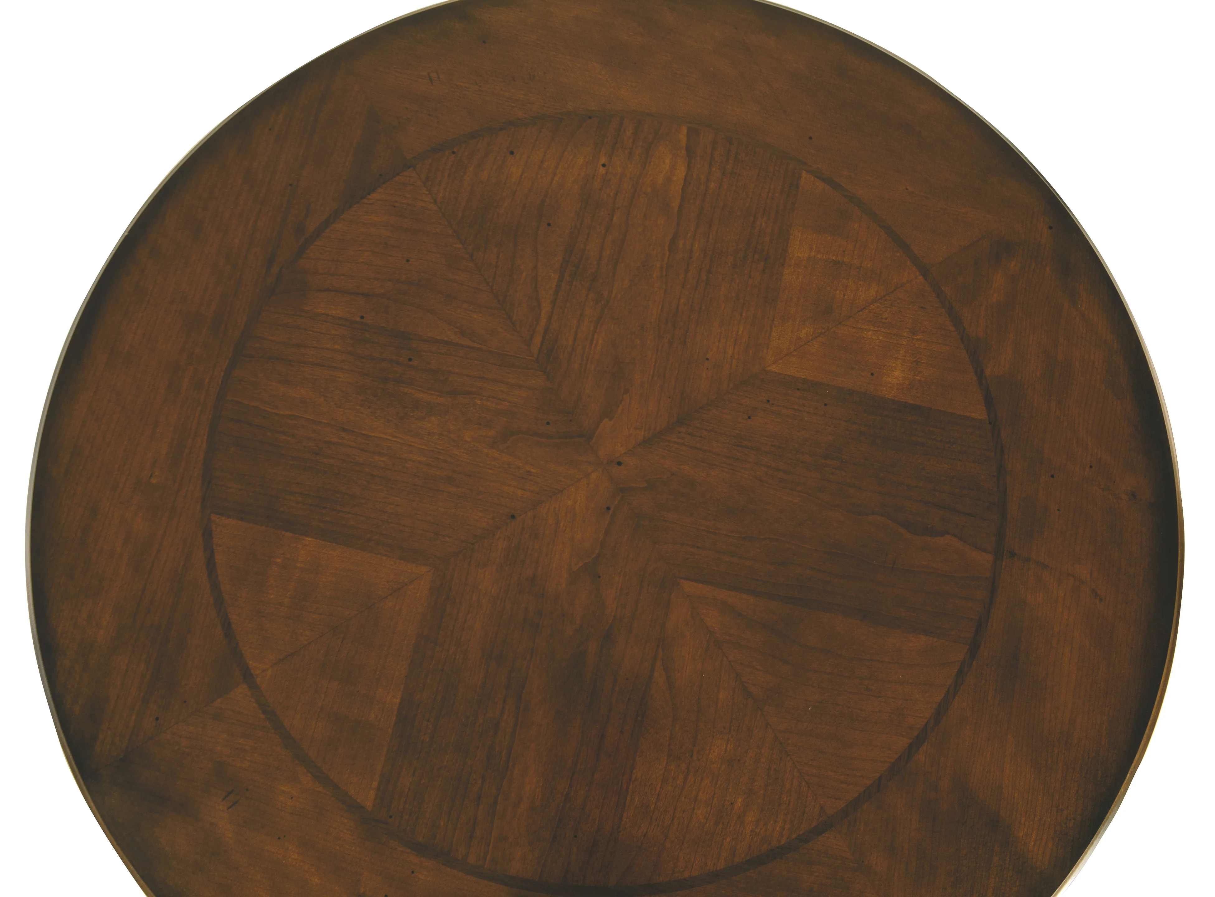Round End Table With A Bottom Shelf And Designed Curvy Legs, Brown By Benzara - Image 5