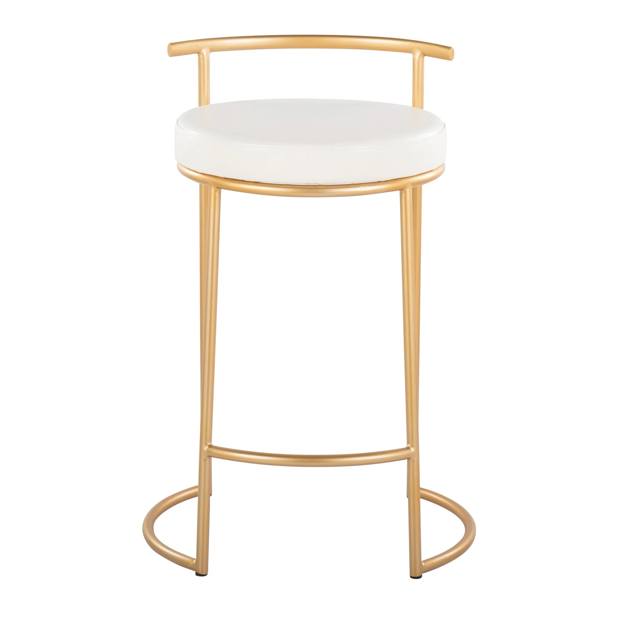 Round Fuji 26" Fixed-Height Counter Stool - Set of 2 Black By LumiSource - B26-RNDFUJIPU1 AUBK2 - Image 10