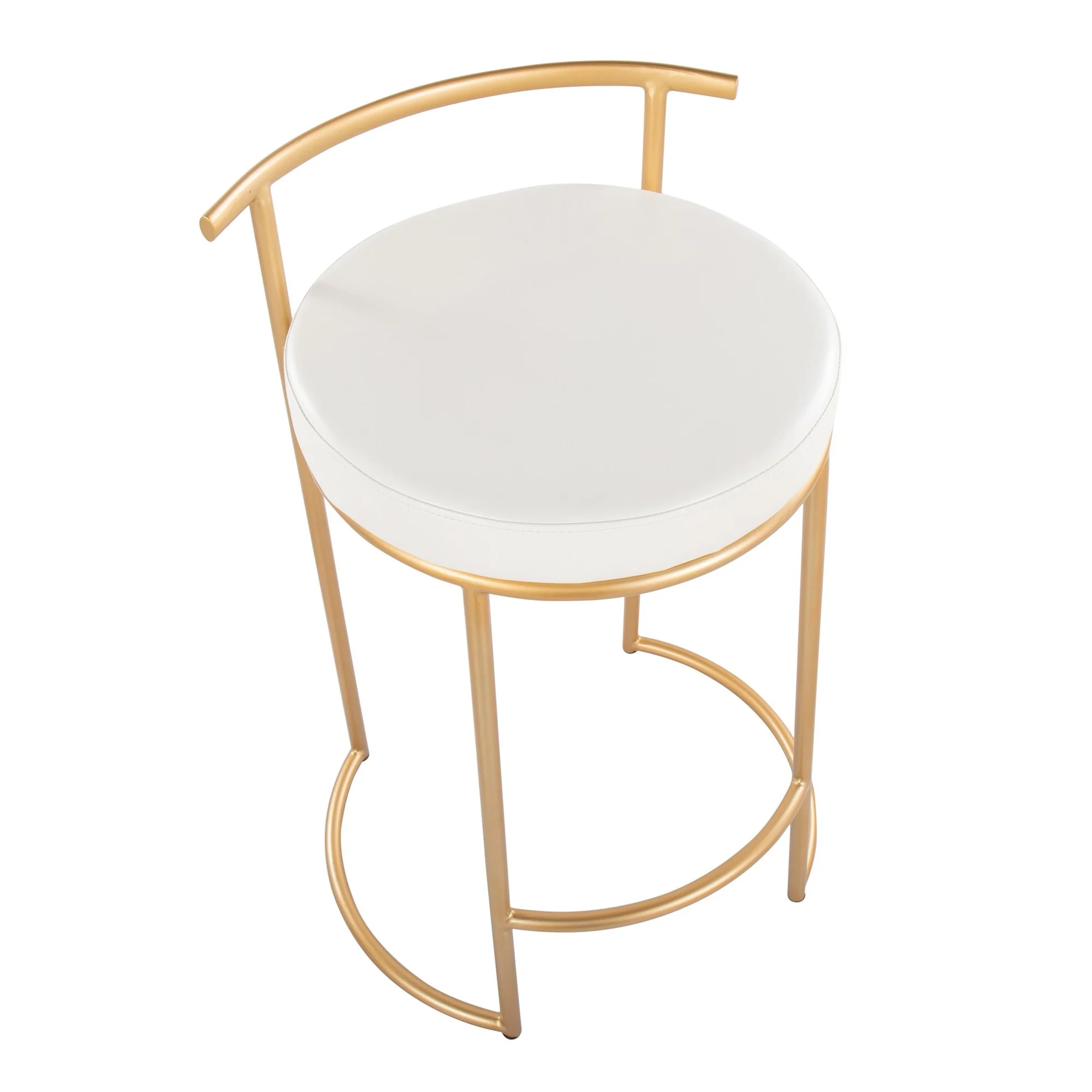 Round Fuji 26" Fixed-Height Counter Stool - Set of 2 Black By LumiSource - B26-RNDFUJIPU1 AUBK2 - Image 11