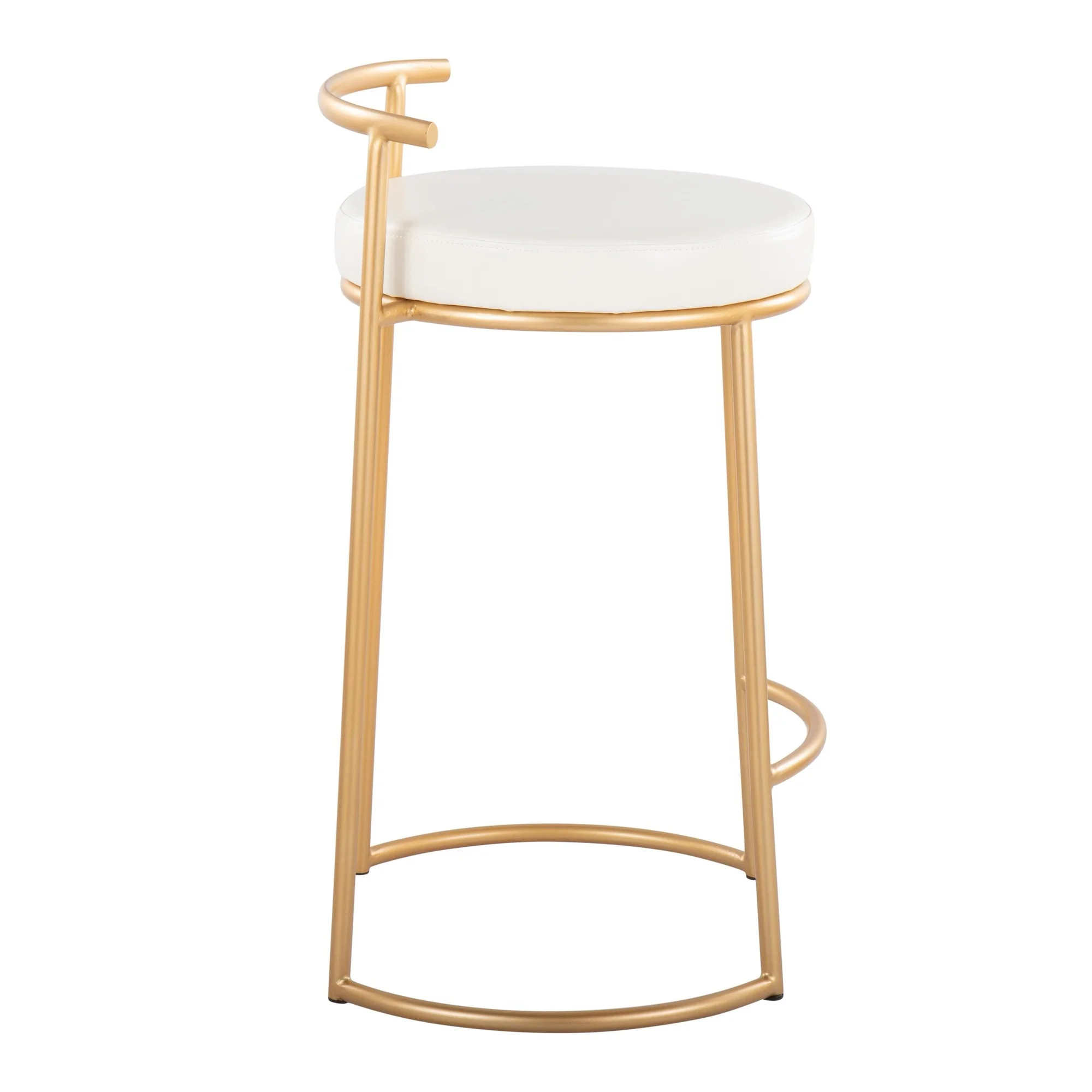Round Fuji 26" Fixed-Height Counter Stool - Set of 2 Black By LumiSource - B26-RNDFUJIPU1 AUBK2 - Image 14