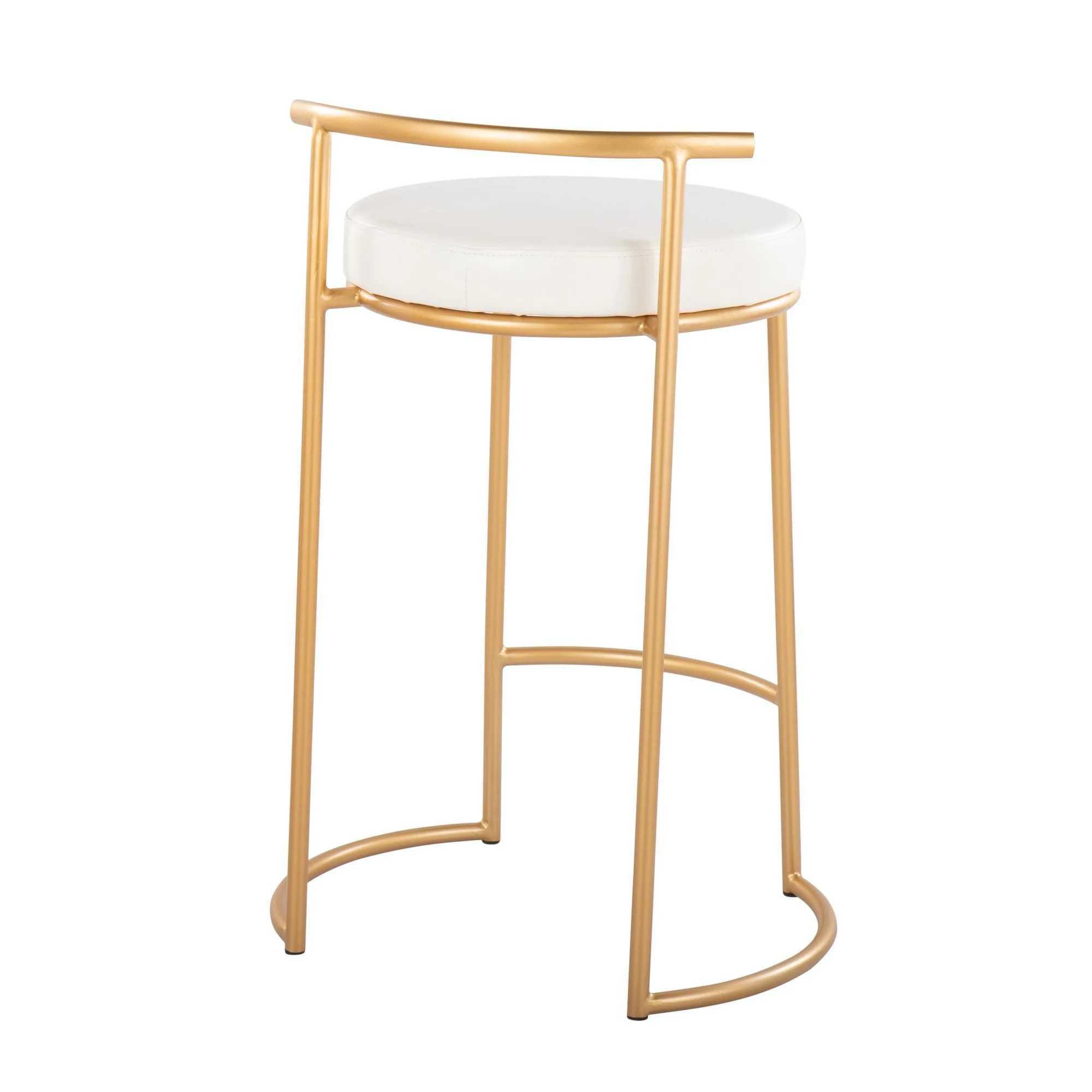 Round Fuji 26" Fixed-Height Counter Stool - Set of 2 Black By LumiSource - B26-RNDFUJIPU1 AUBK2 - Image 15