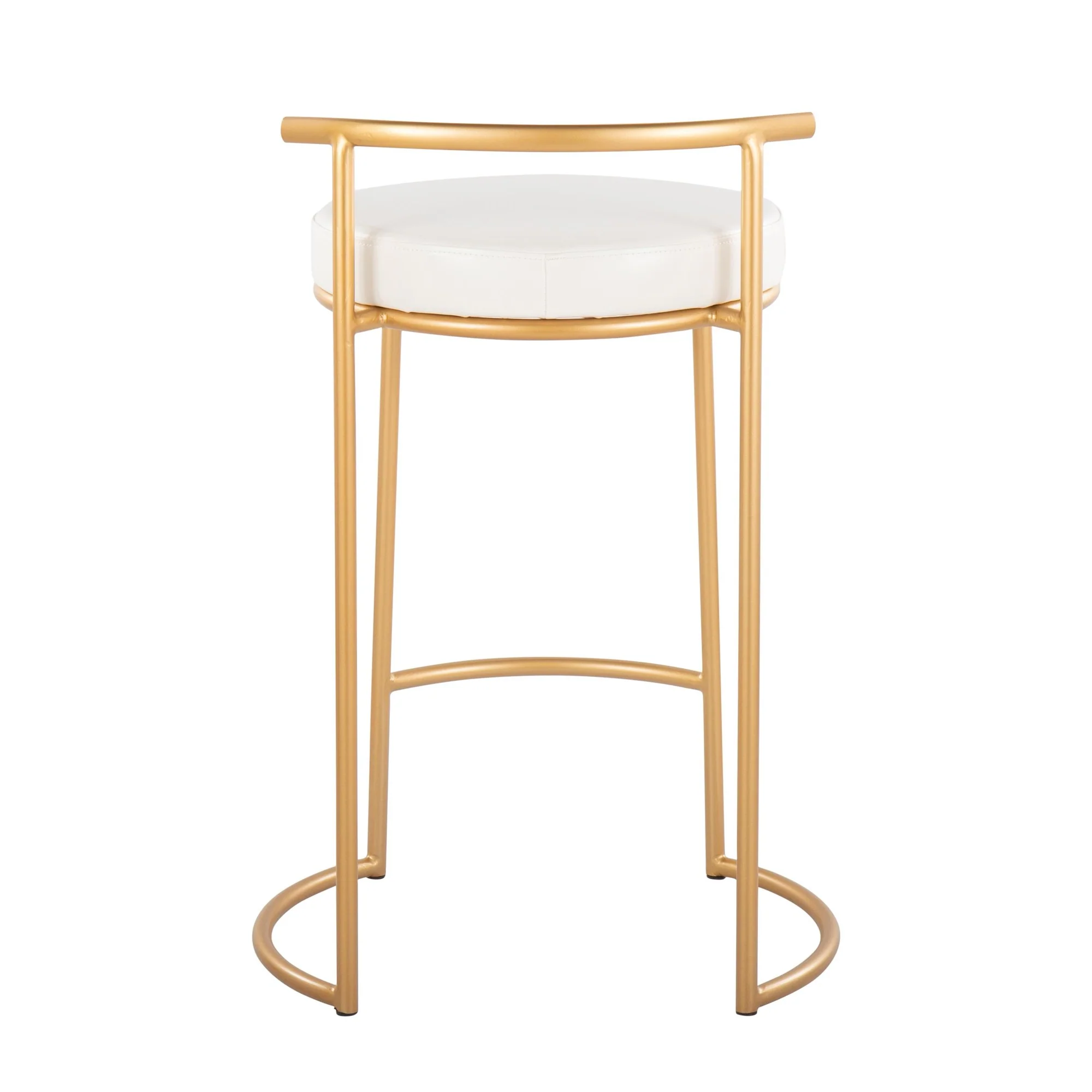 Round Fuji 26" Fixed-Height Counter Stool - Set of 2 Black By LumiSource - B26-RNDFUJIPU1 AUBK2 - Image 16
