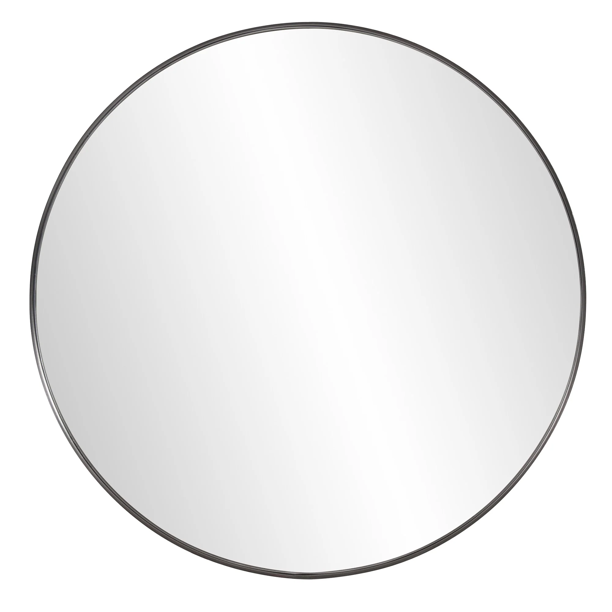 Round Stainless Steel Frame with Brushed Black Finish By Homeroots - Image 2