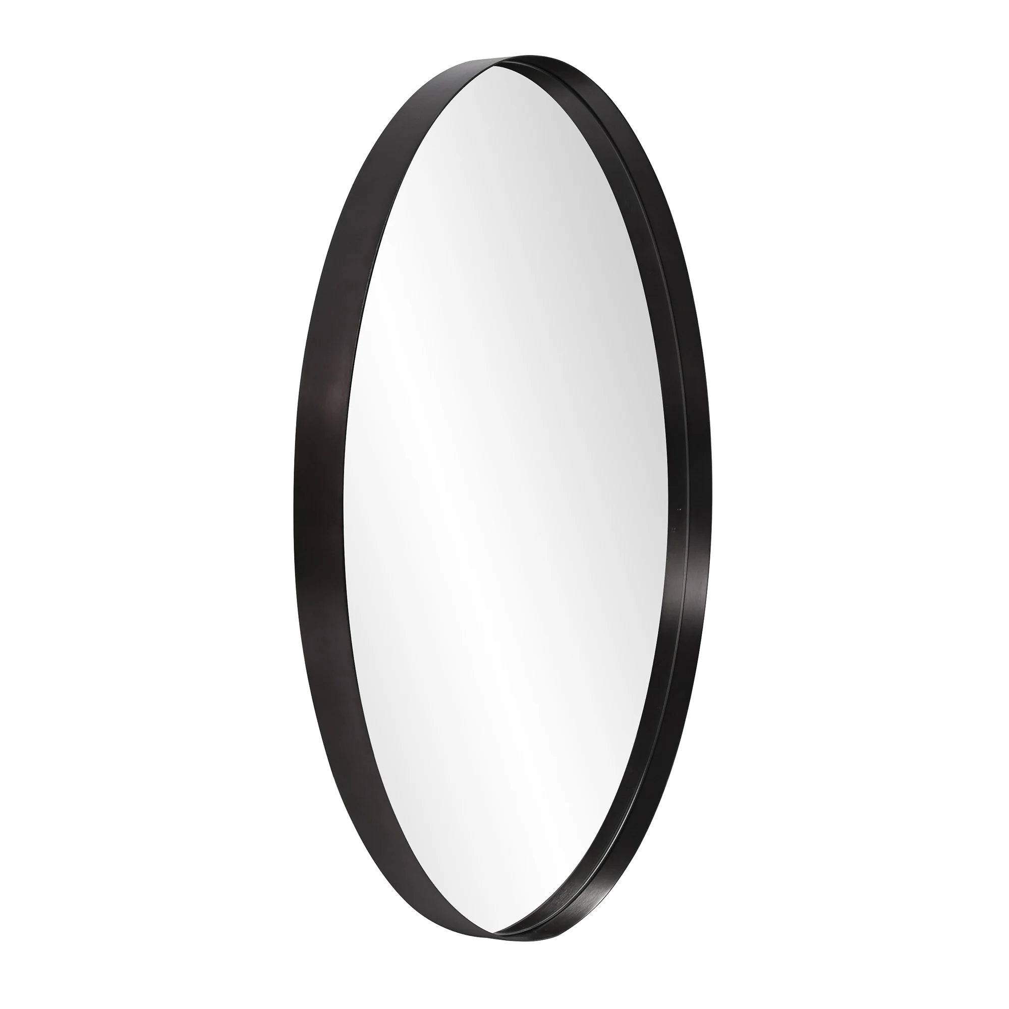 Round Stainless Steel Frame with Brushed Black Finish By Homeroots - Image 3