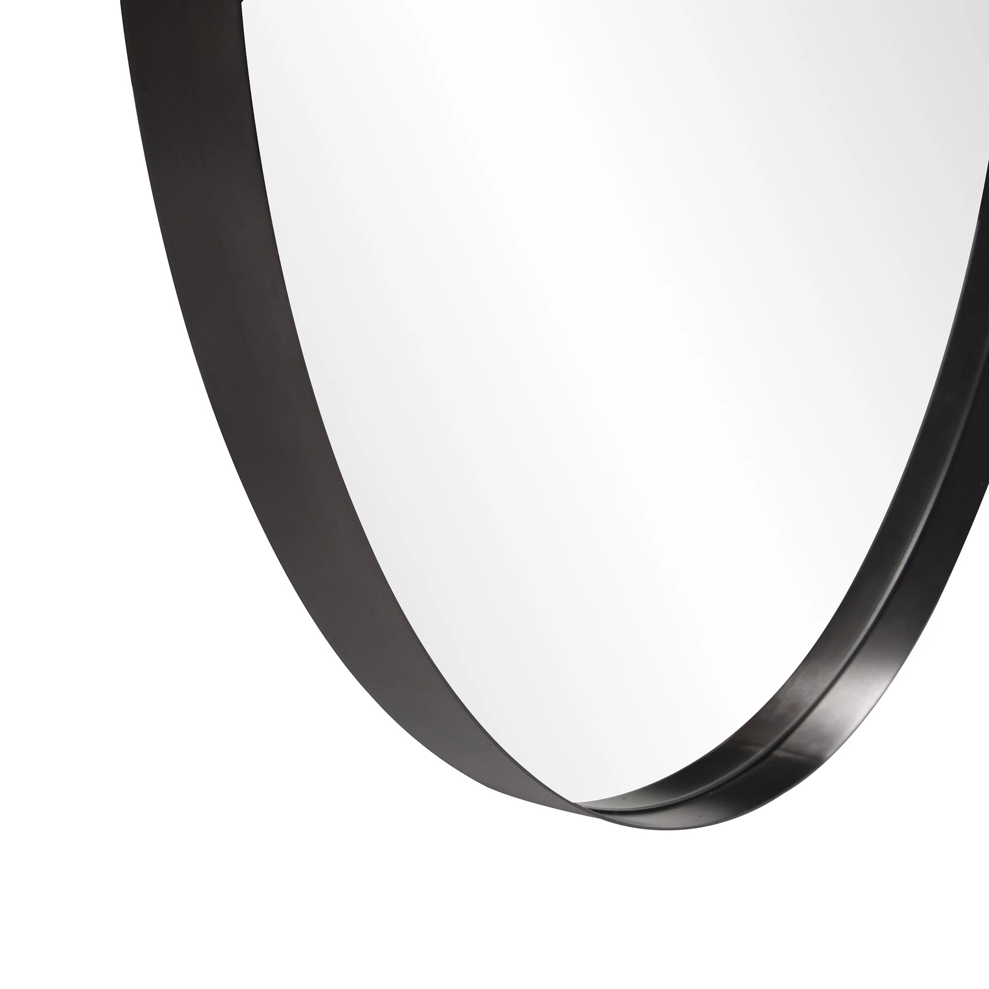 Round Stainless Steel Frame with Brushed Black Finish By Homeroots - Image 4