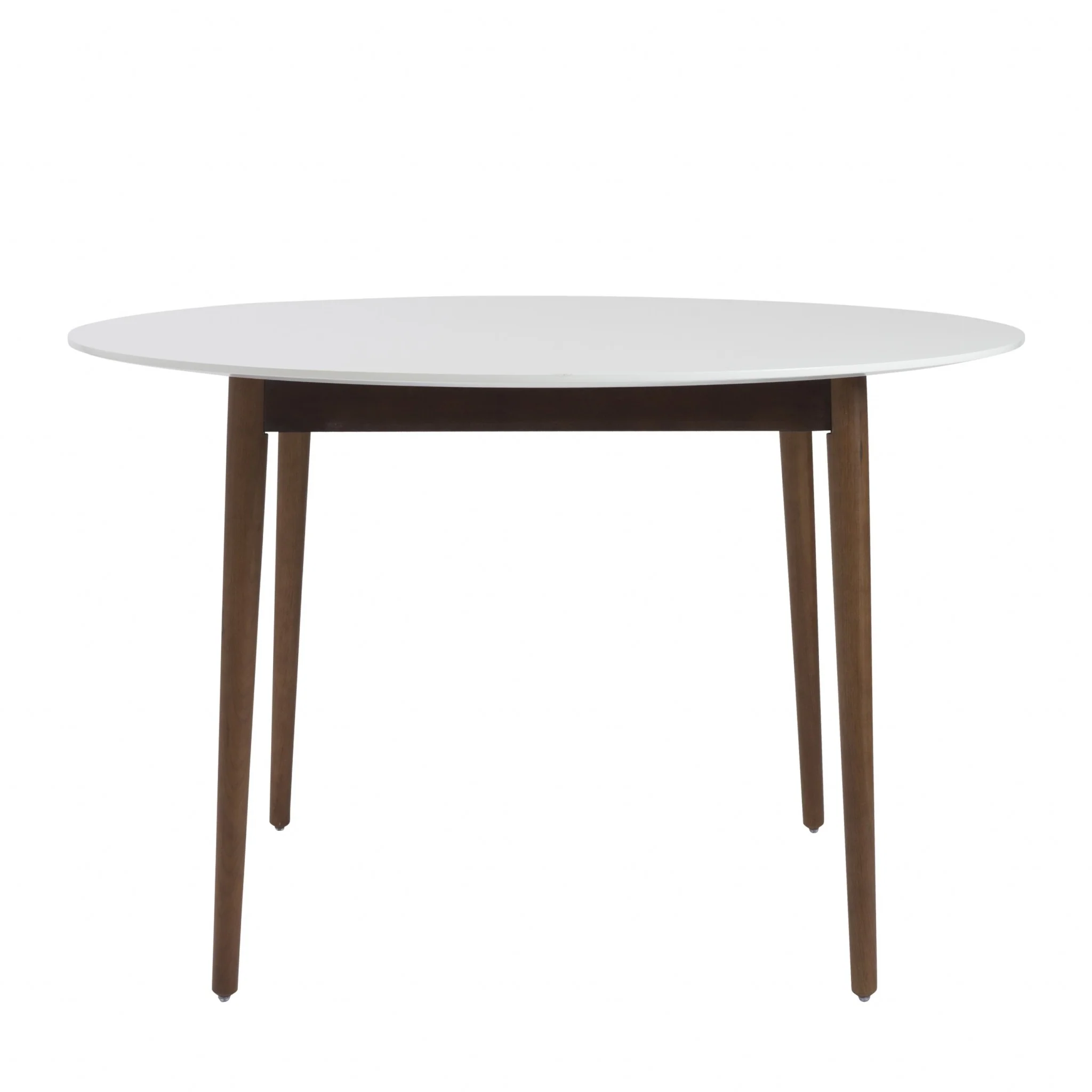 Round White And Brown Wooden Table By Homeroots - Image 2