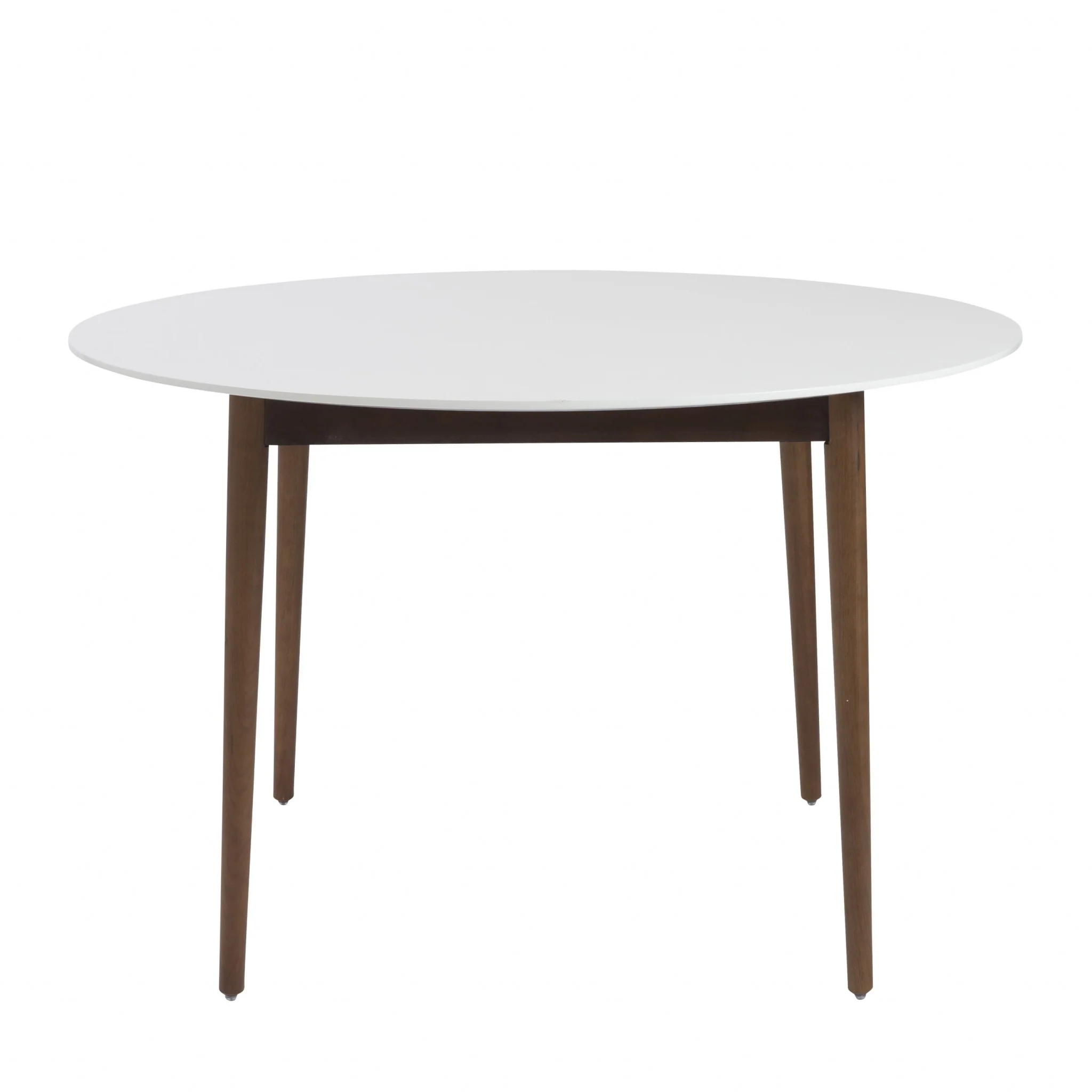 Round White And Brown Wooden Table By Homeroots - Image 4