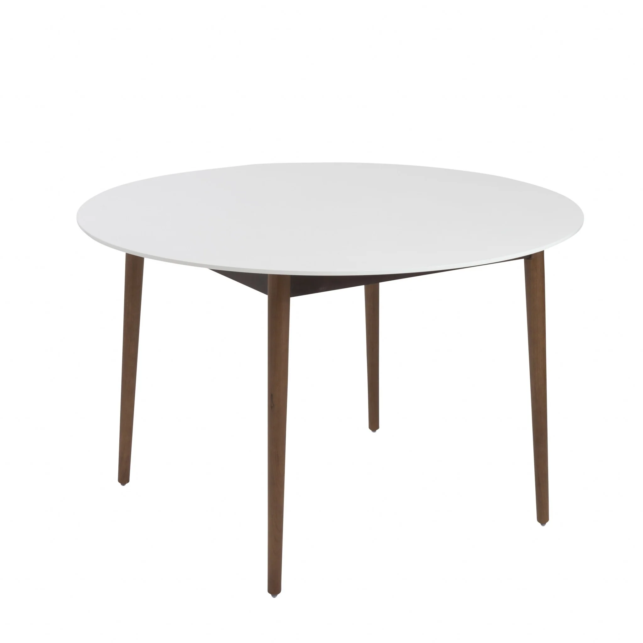Round White And Brown Wooden Table By Homeroots - Image 5