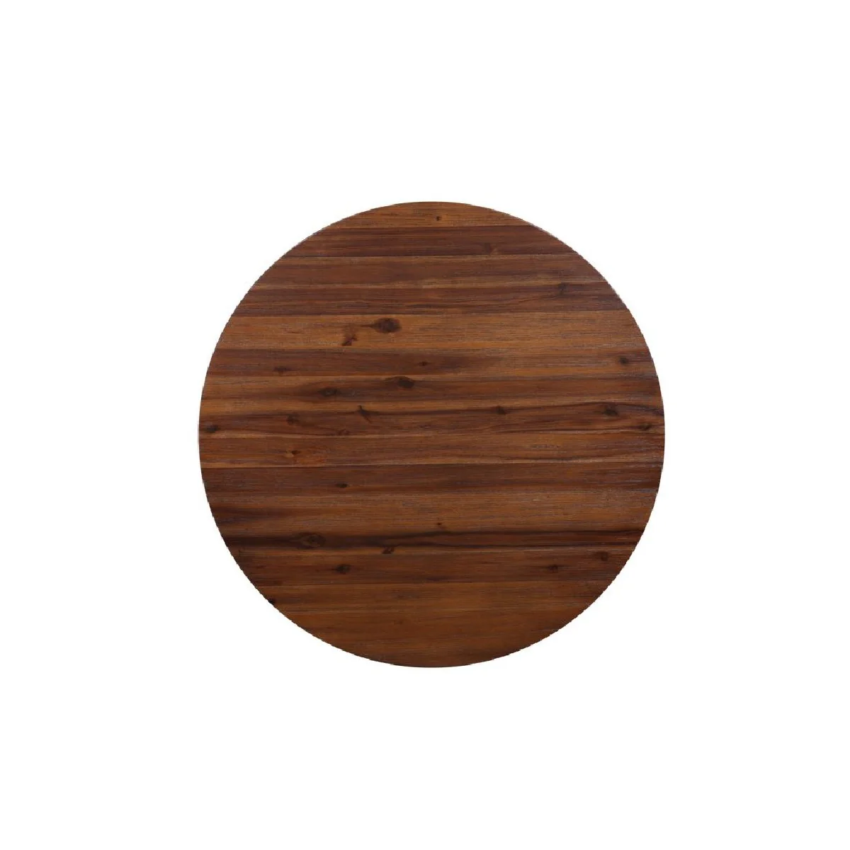Round Wooden Adjustable Table With Boomerang Legs, Brown By Benzara - Image 3