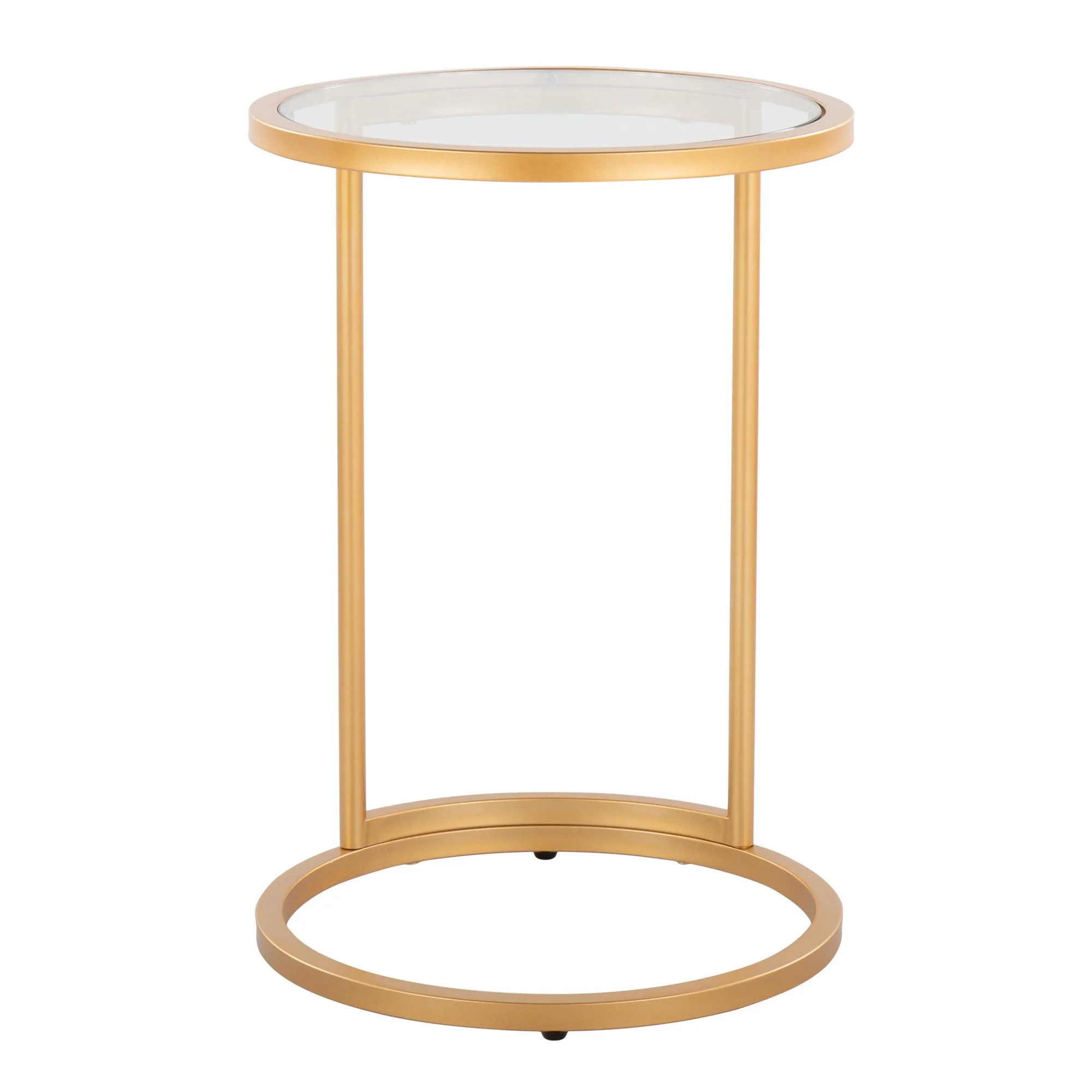 Round Zenn End Table Transparent By LumiSource - Image 9