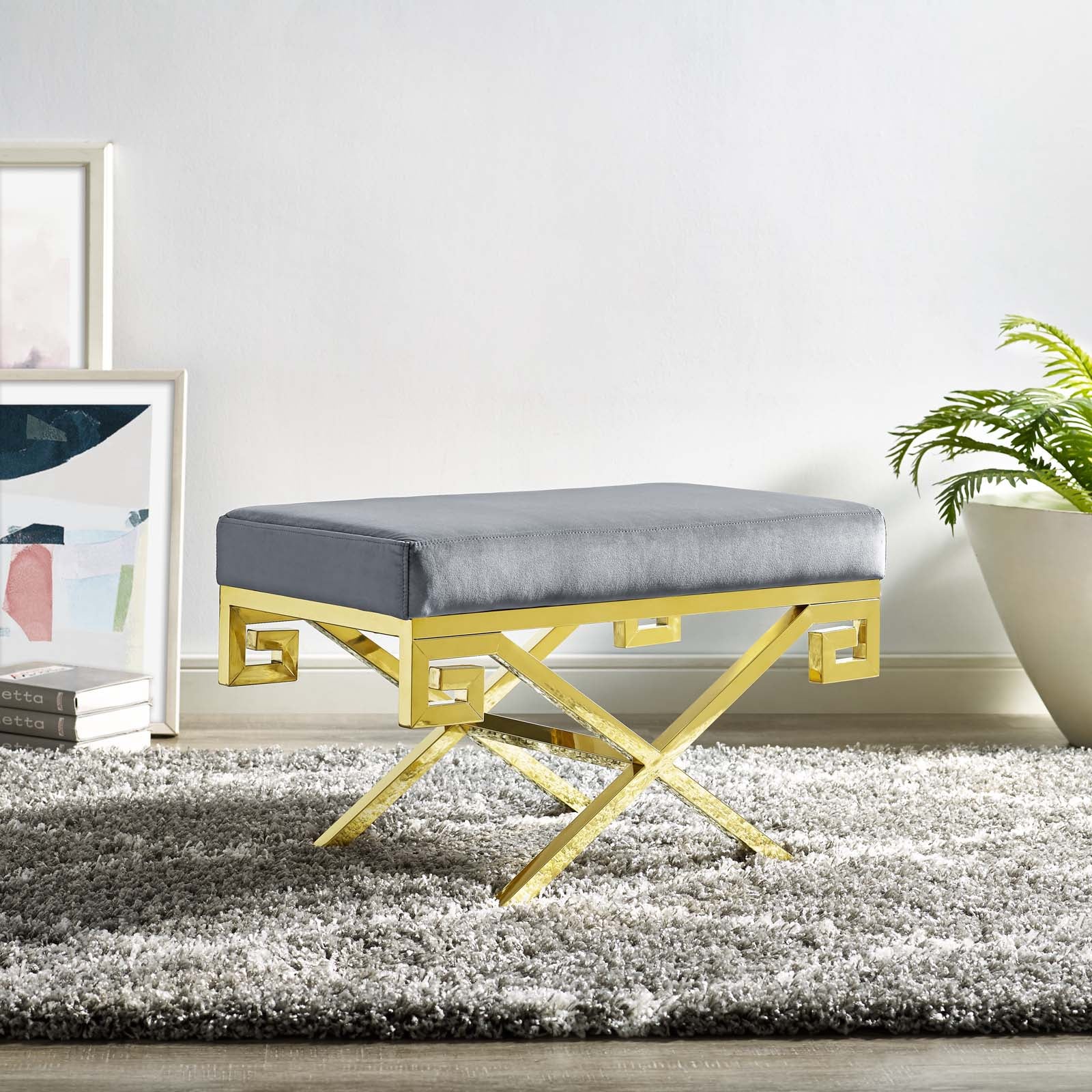 Rove Velvet Performance Velvet Bench By Modway - EEI-2879 - Image 11