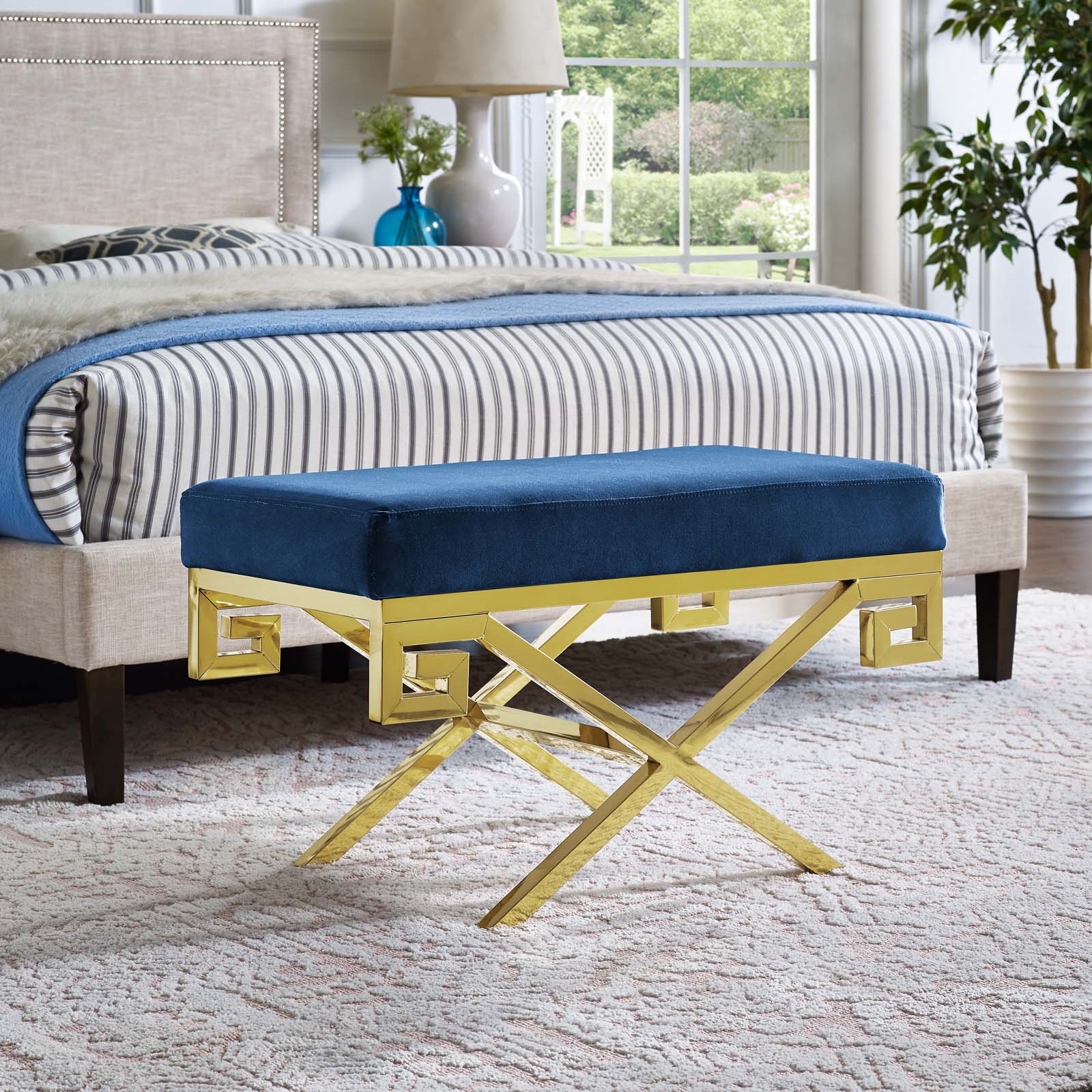 Rove Velvet Performance Velvet Bench By Modway - EEI-2879 - Image 12