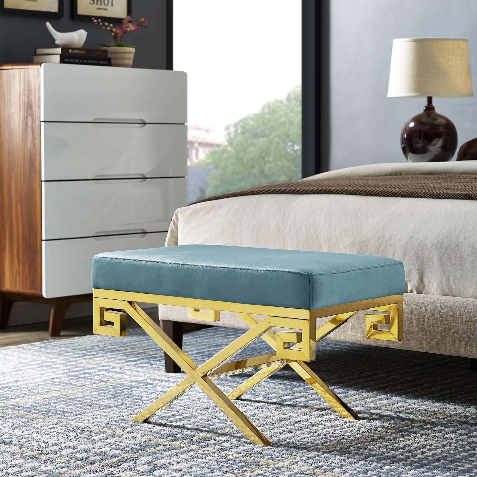 Rove Velvet Performance Velvet Bench By Modway - EEI-2879 - Image 18