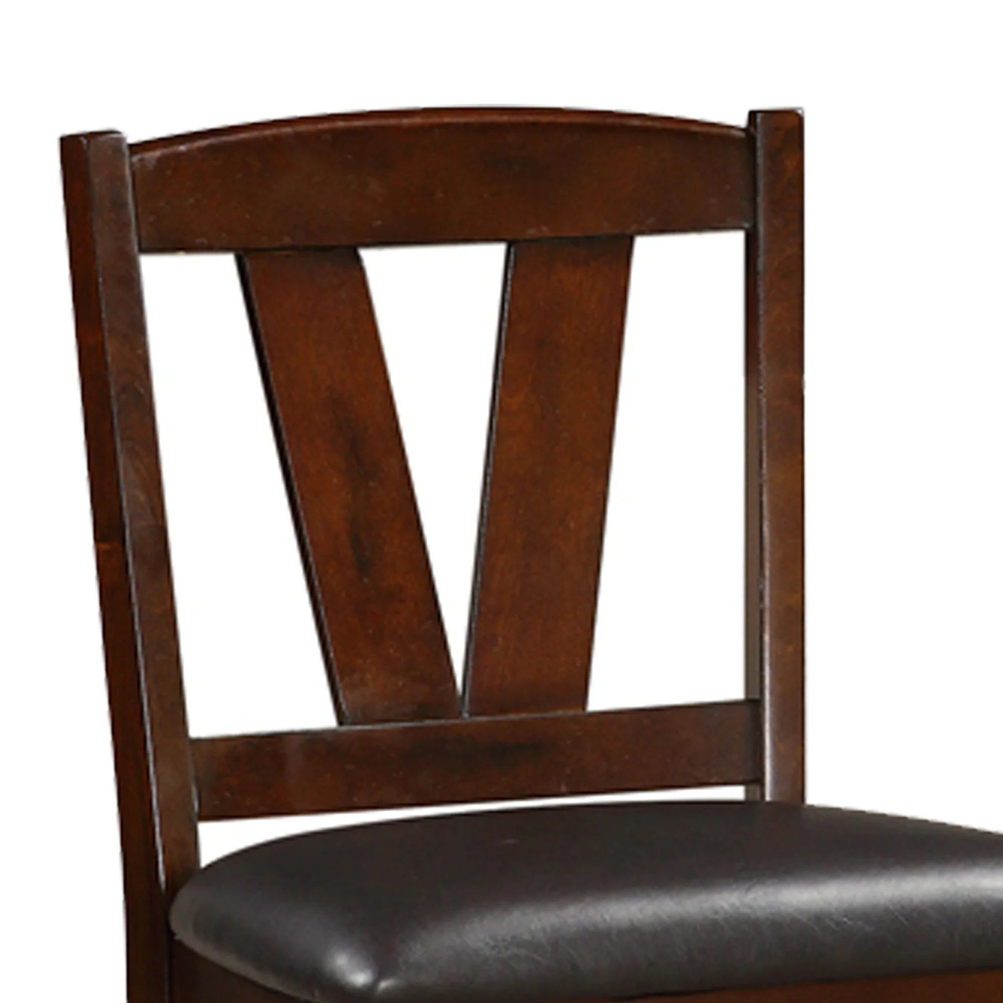 Rubber Wood Counter Height Armless Chair, Dark Walnut Brown, Set Of 2 By Benzara - Image 6