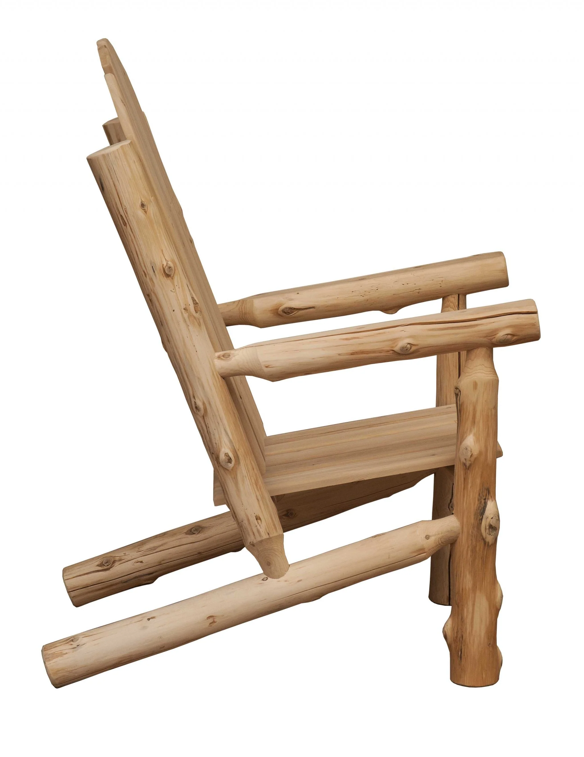 Rustic and Natural Cedar Adirondack Chair By Homeroots - Image 3