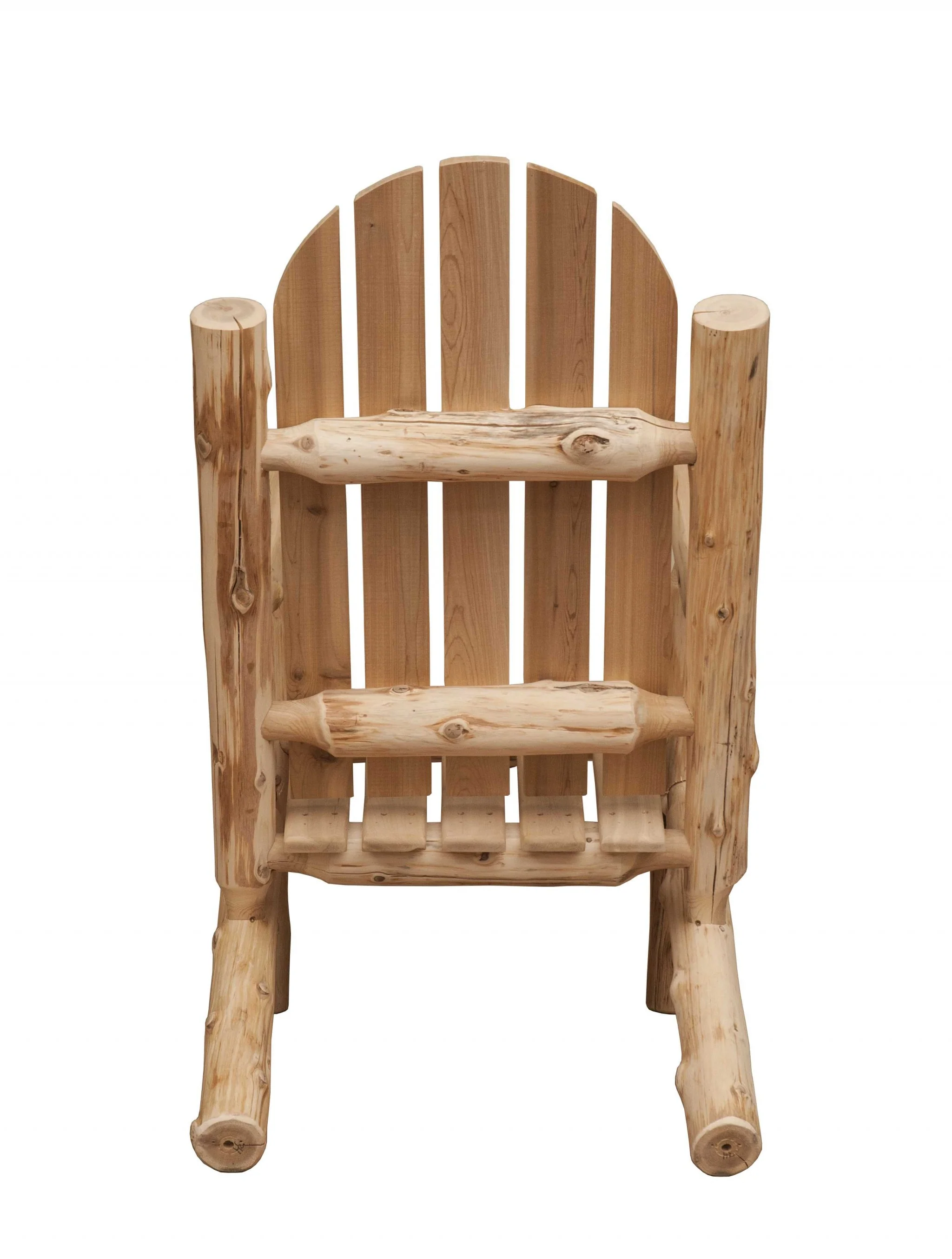 Rustic and Natural Cedar Adirondack Chair By Homeroots - Image 4