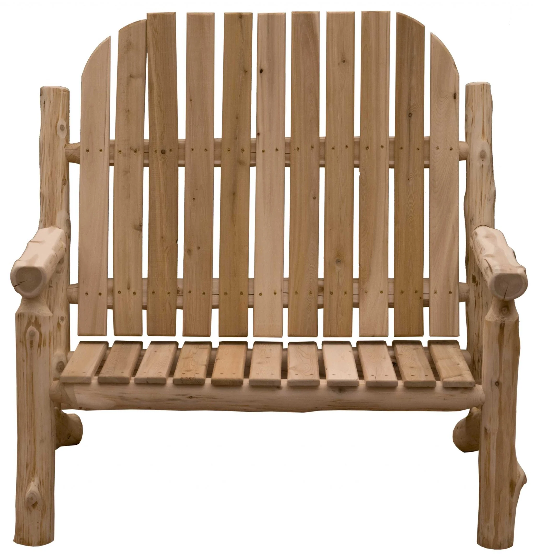 Rustic and Natural Cedar Two - Person Adirondack Chair By Homeroots - Image 2