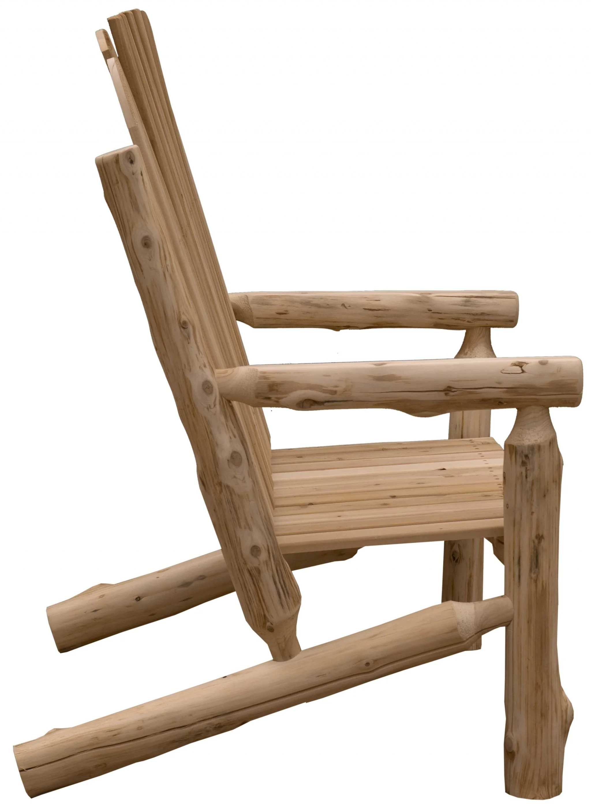 Rustic and Natural Cedar Two - Person Adirondack Chair By Homeroots - Image 3