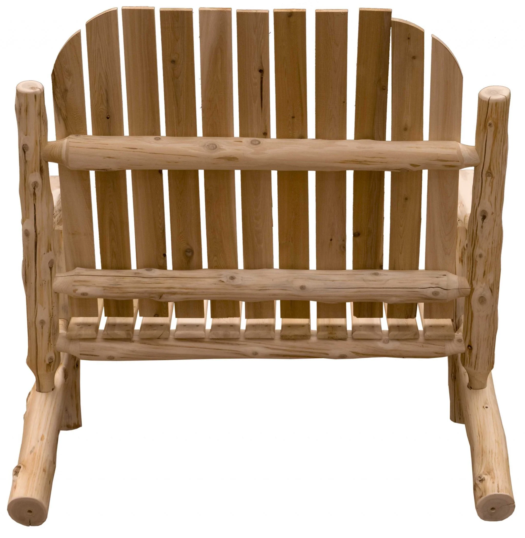Rustic and Natural Cedar Two - Person Adirondack Chair By Homeroots - Image 4