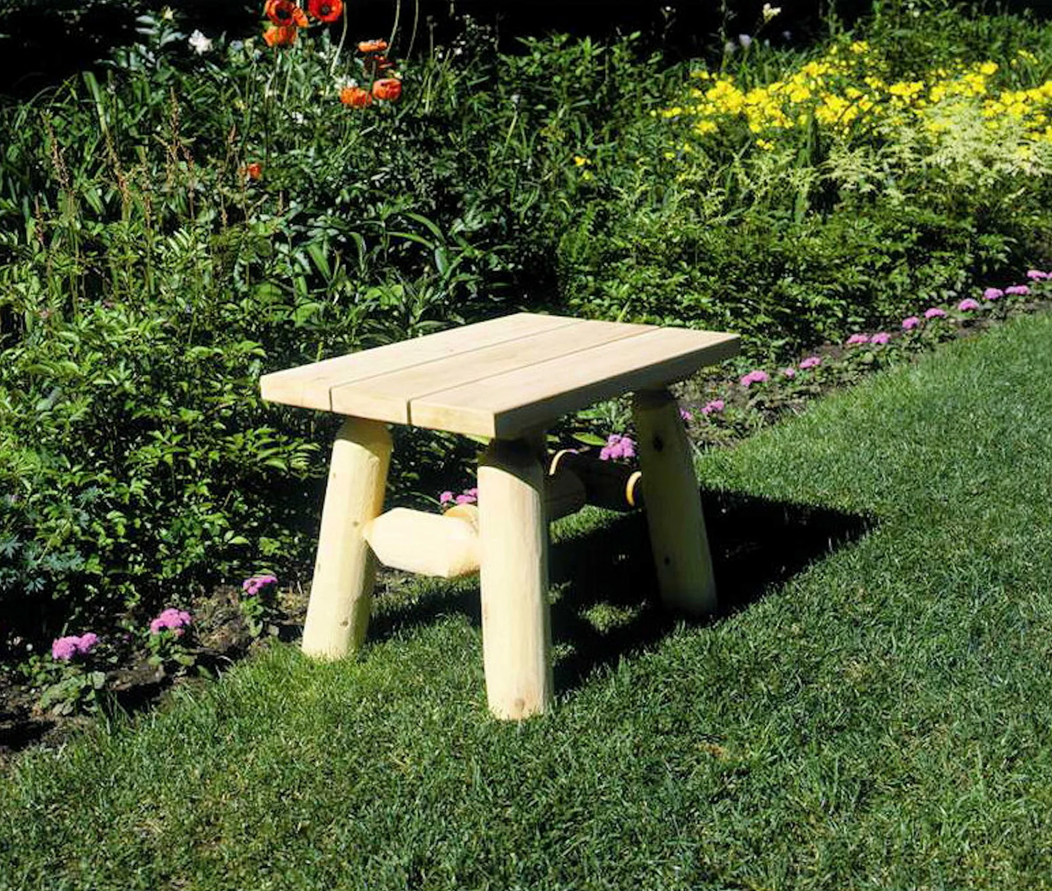 Rustic and Natural Wood End or Side Table By Homeroots - Image 2