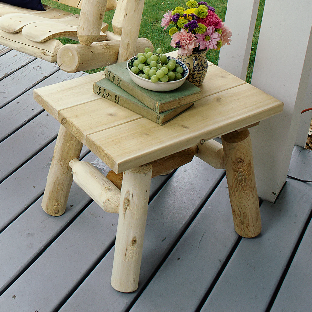 Rustic and Natural Wood End or Side Table By Homeroots - Image 3
