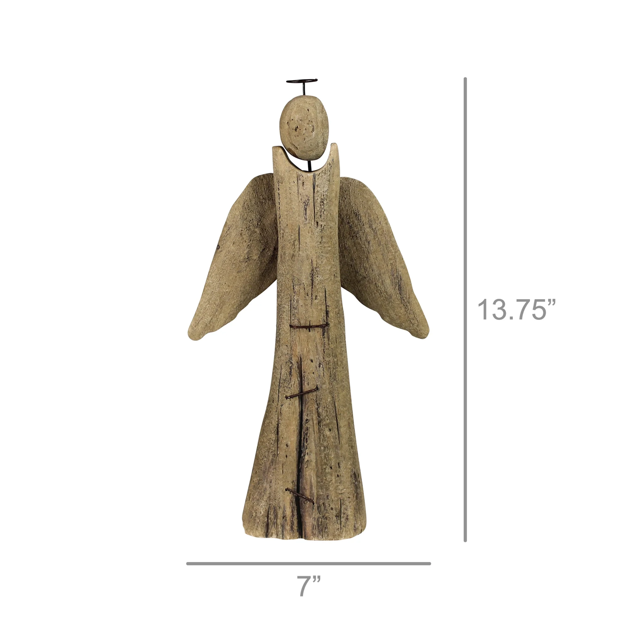 Rustic Angel, Wood - Large Set Of 2 By HomArt - Image 2