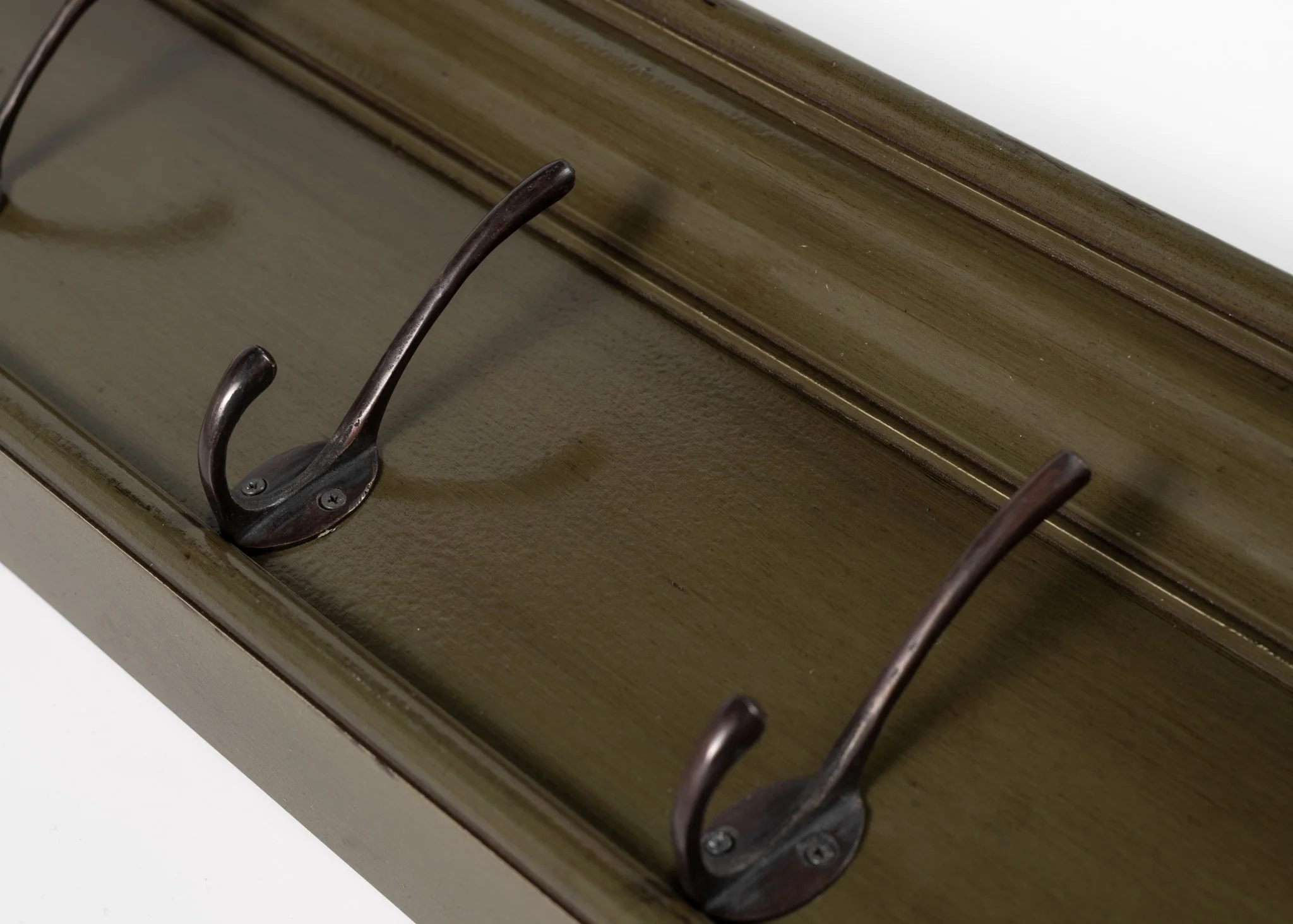 Rustic Antiqued Green Six Hook Hanging Coat Rack By Homeroots - Image 6