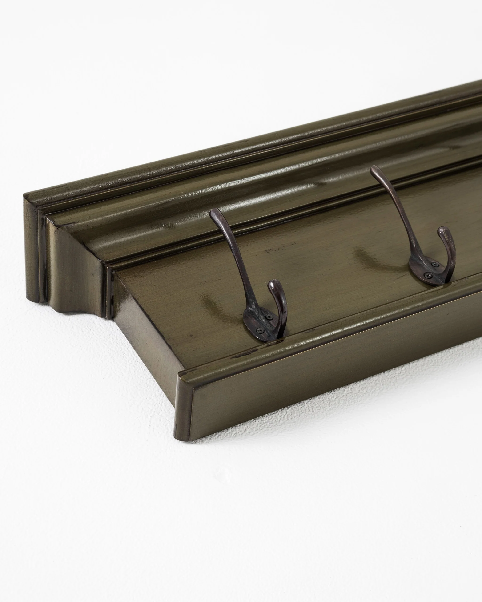 Rustic Antiqued Green Six Hook Hanging Coat Rack By Homeroots - Image 9