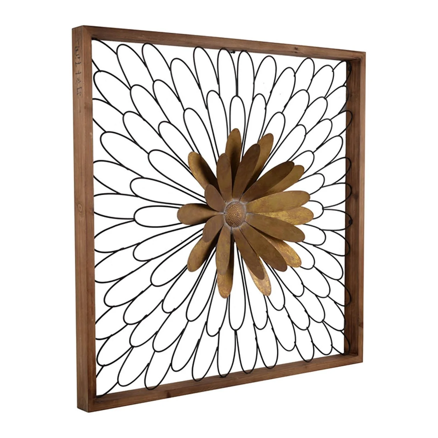 Rustic Black and Bronze 3D Floral Bloom Wall Art By Homeroots - Image 2