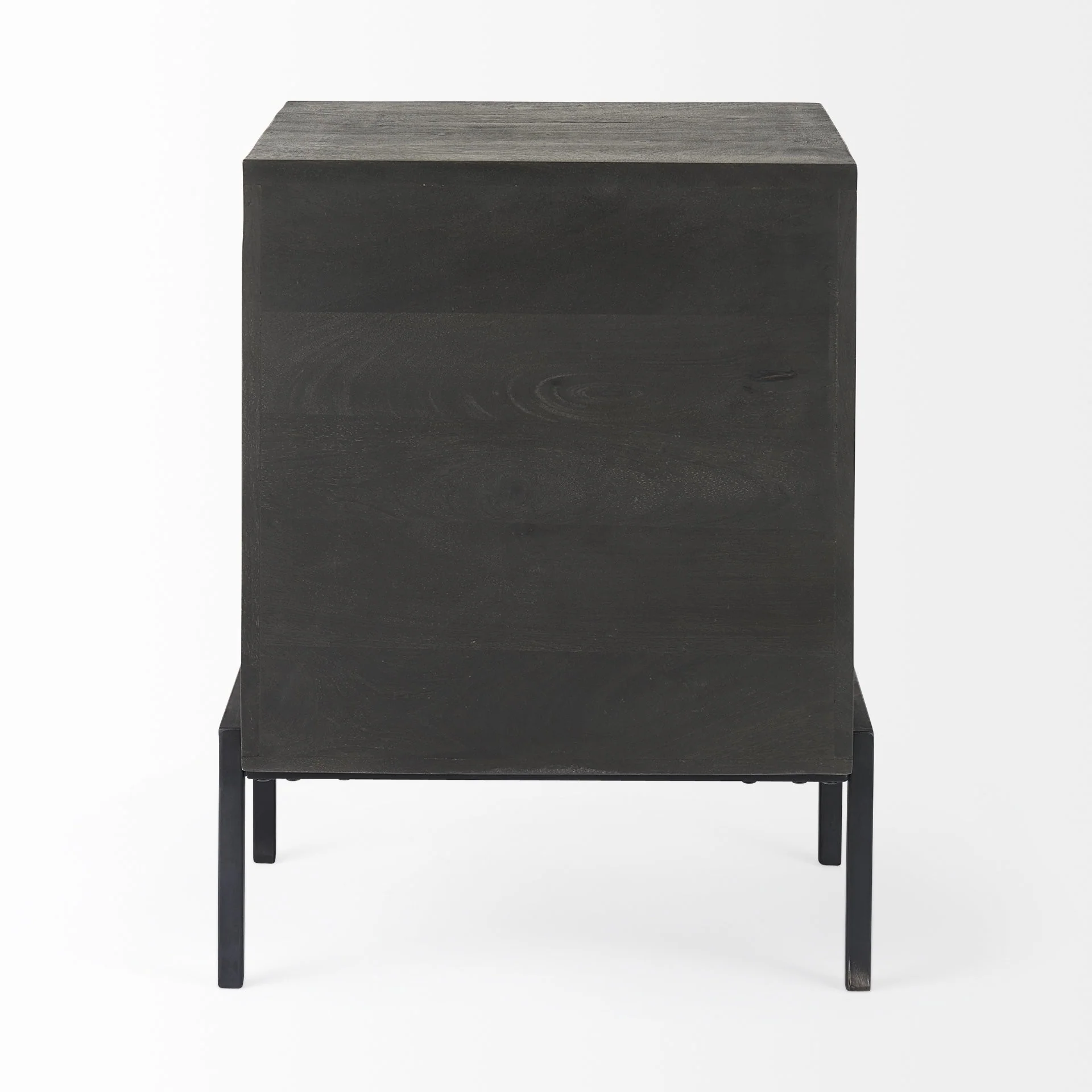 Rustic Black on Black Shadowbox Cabinet By Homeroots - Image 6