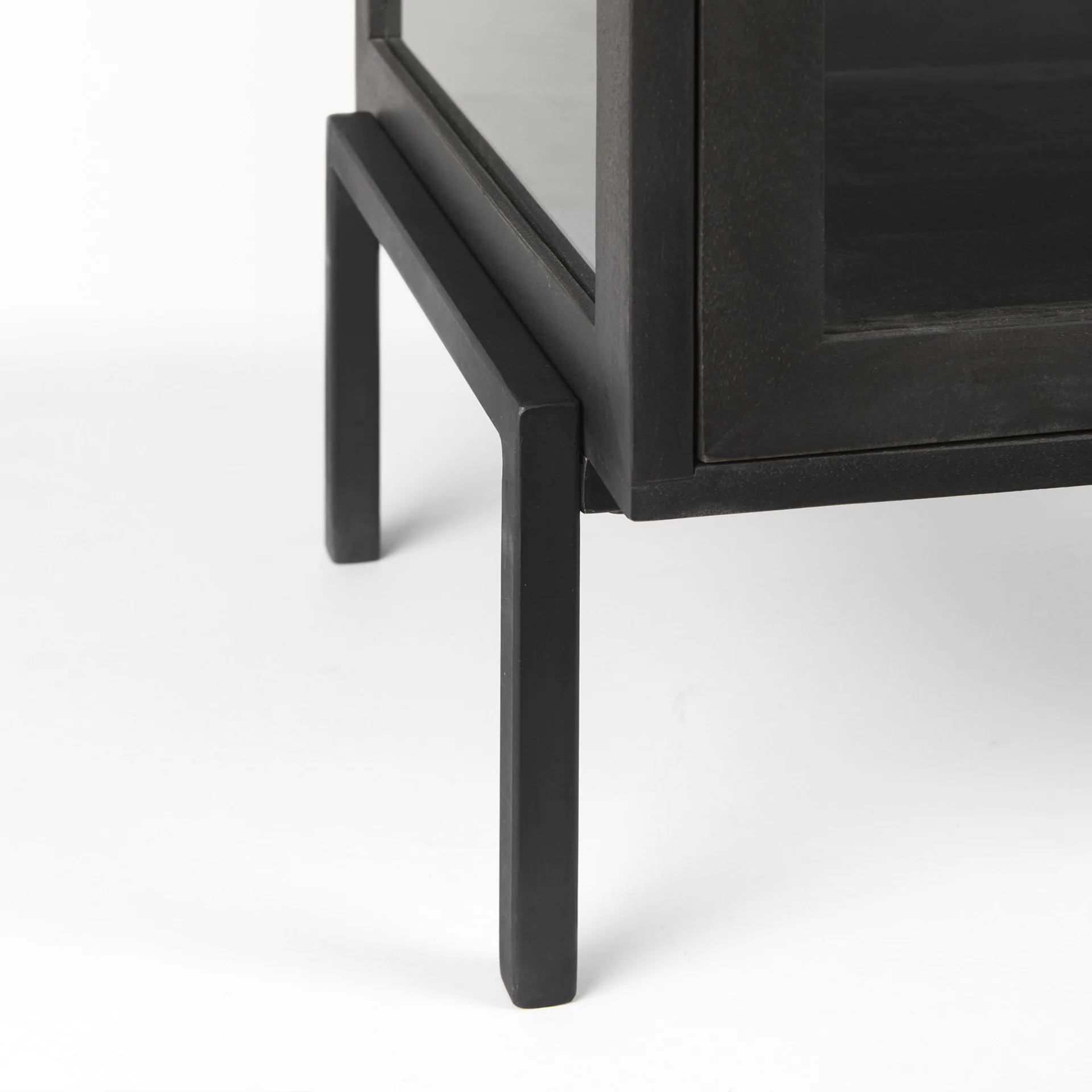 Rustic Black on Black Shadowbox Cabinet By Homeroots - Image 9