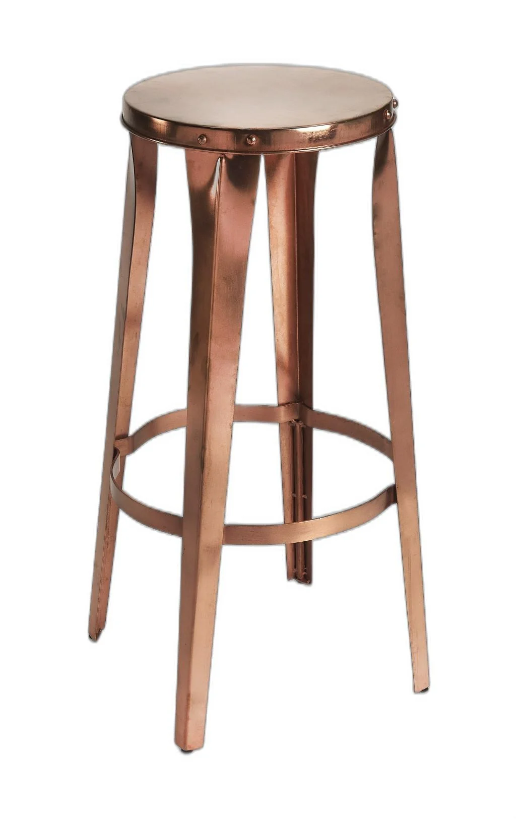 Rustic Copper Backless Bar Stool By Homeroots - Image 4