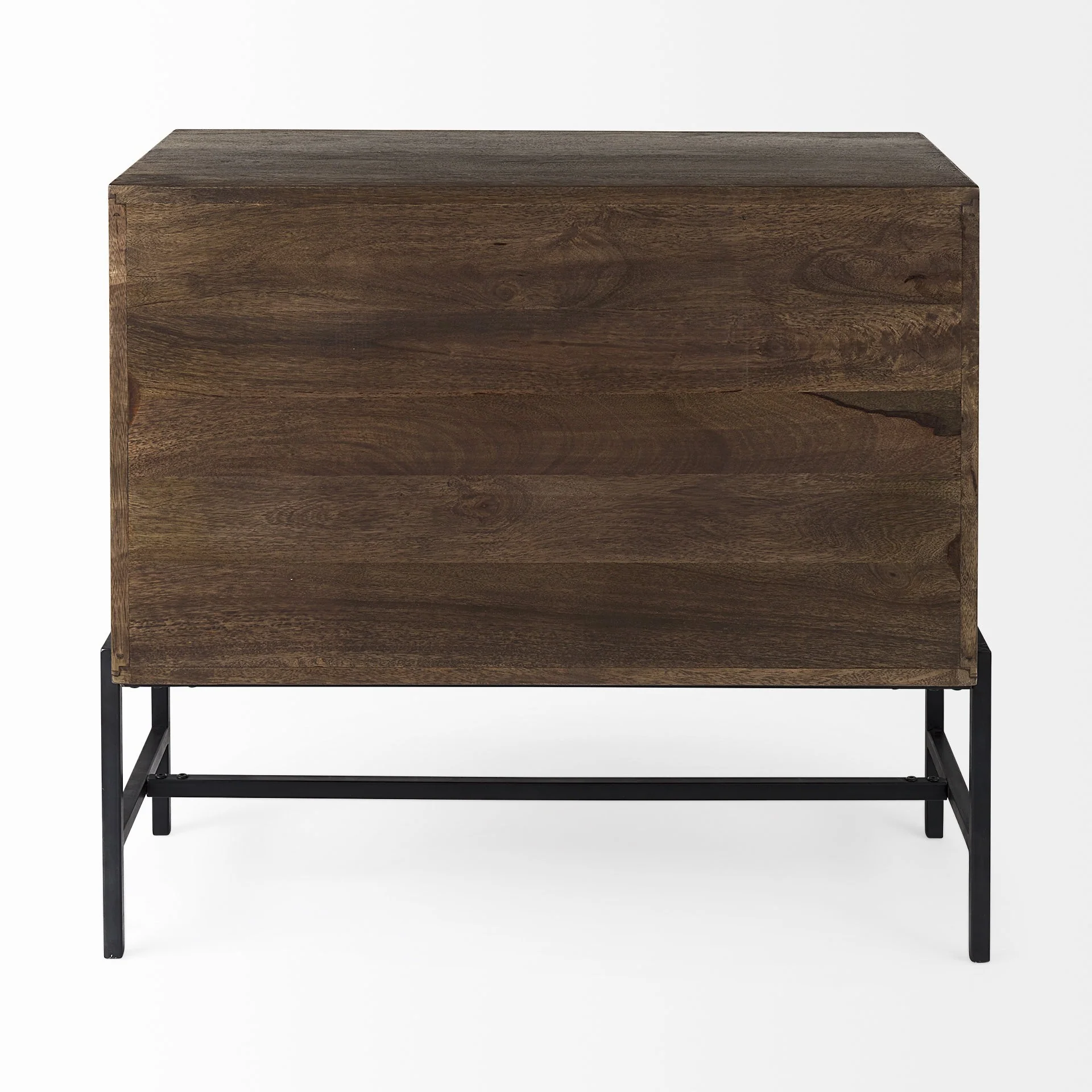 Rustic Dark Brown Two Door Shadowbox Cabinet By Homeroots - Image 4