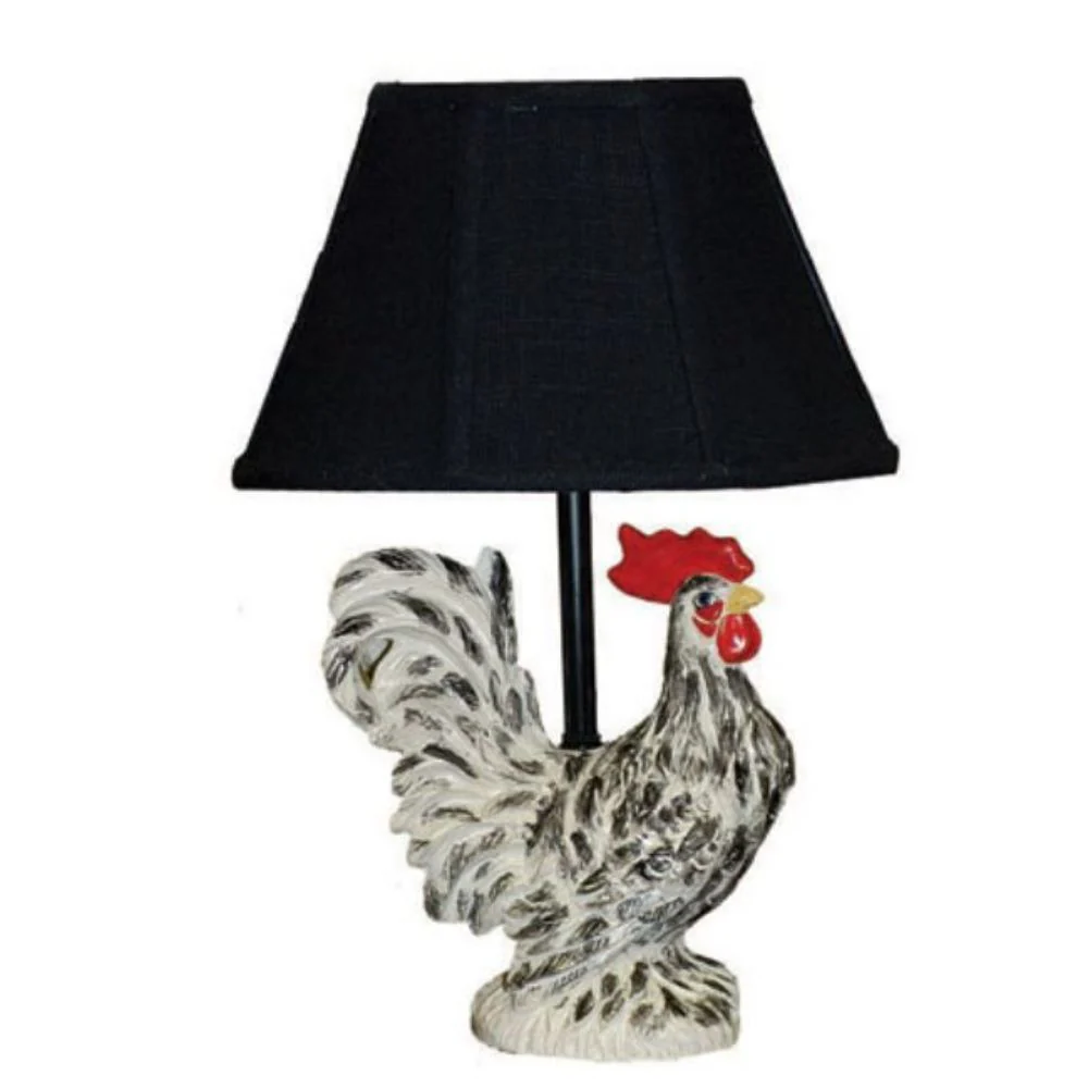 Rustic Farmhouse Rooster Accent Lamp By Homeroots - Image 2